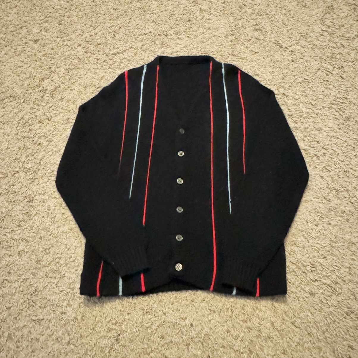 Vintage VINTAGE 60s BLACK WITH STRIPE CARDIGAN! Size US S / EU 44-46 / 1 - 1 Thumbnail