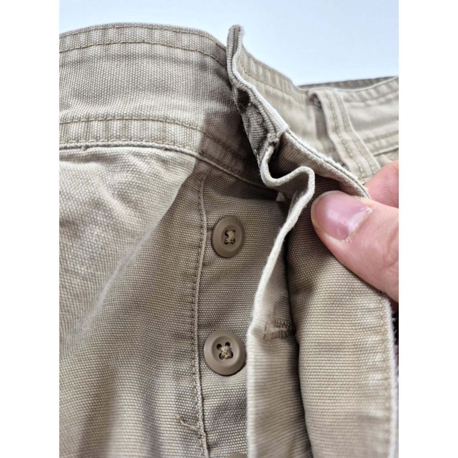 American Eagle Outfitters VINTAGE? No. Y2K American Eagle Outfitters Cargo Shorts Mens 38 Beige Canvas Drawstring Size US 38 / EU 54 - 5 Thumbnail