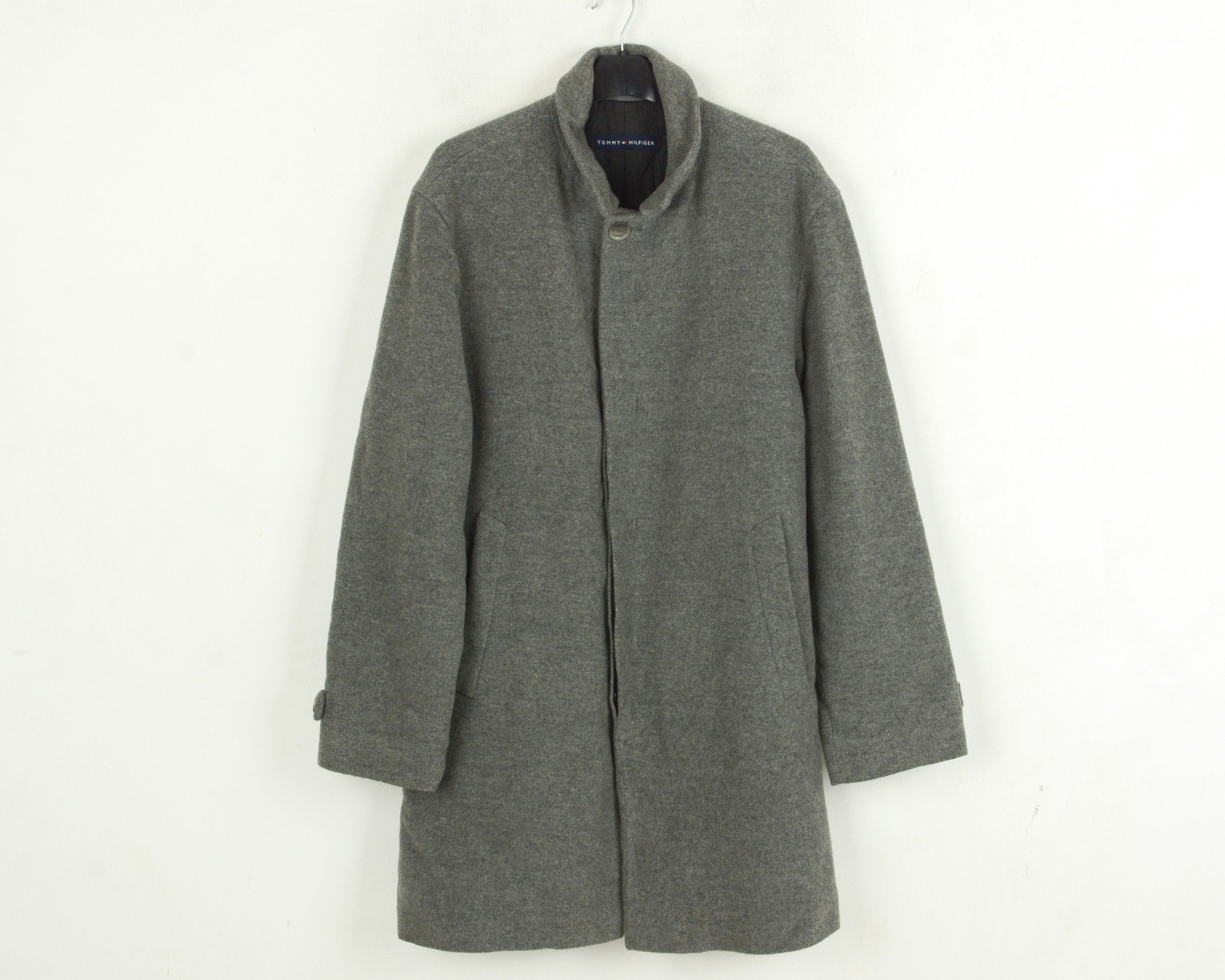 Tommy Hilfiger Nassau S Wool Over Coat Jacket Pea Grey Winter Outdoors Size US S / EU 44-46 / 1 - 1 Thumbnail