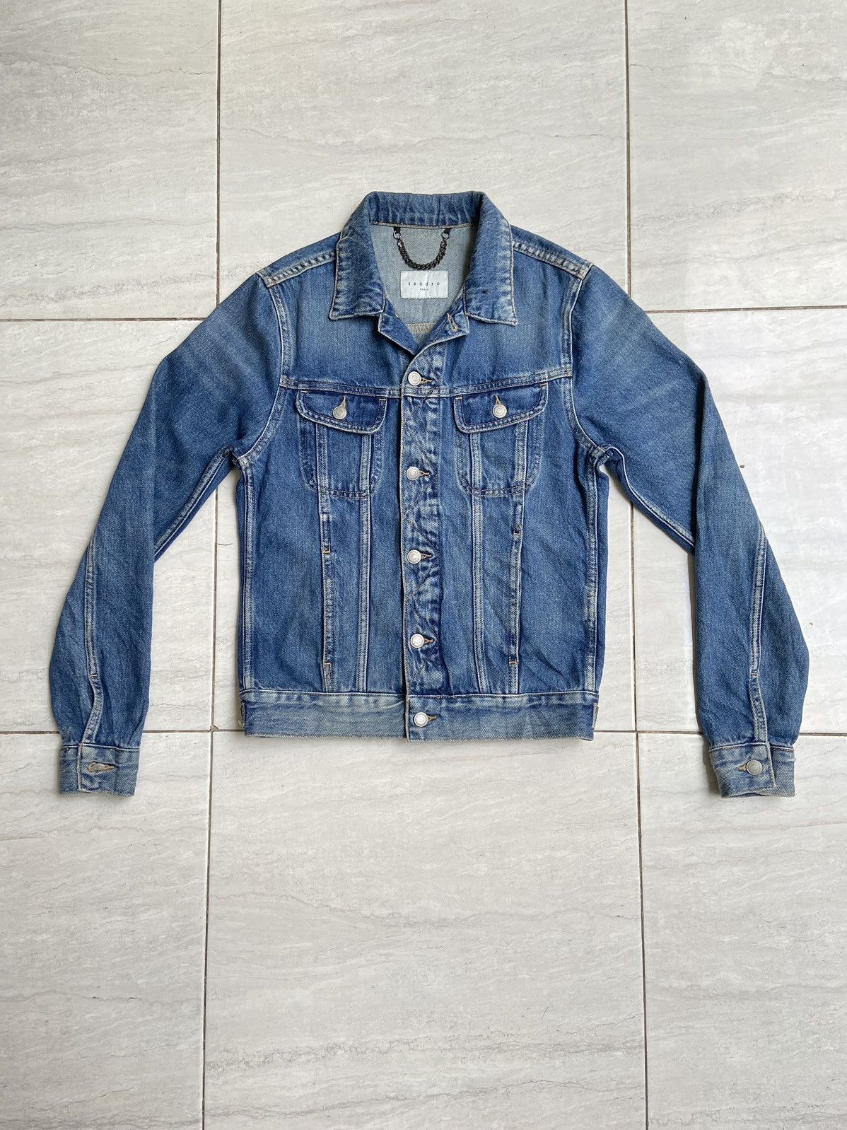 Sandro SANDRO PARIS Denim Jacket Size S / US 4 / IT 40 - 5 Thumbnail