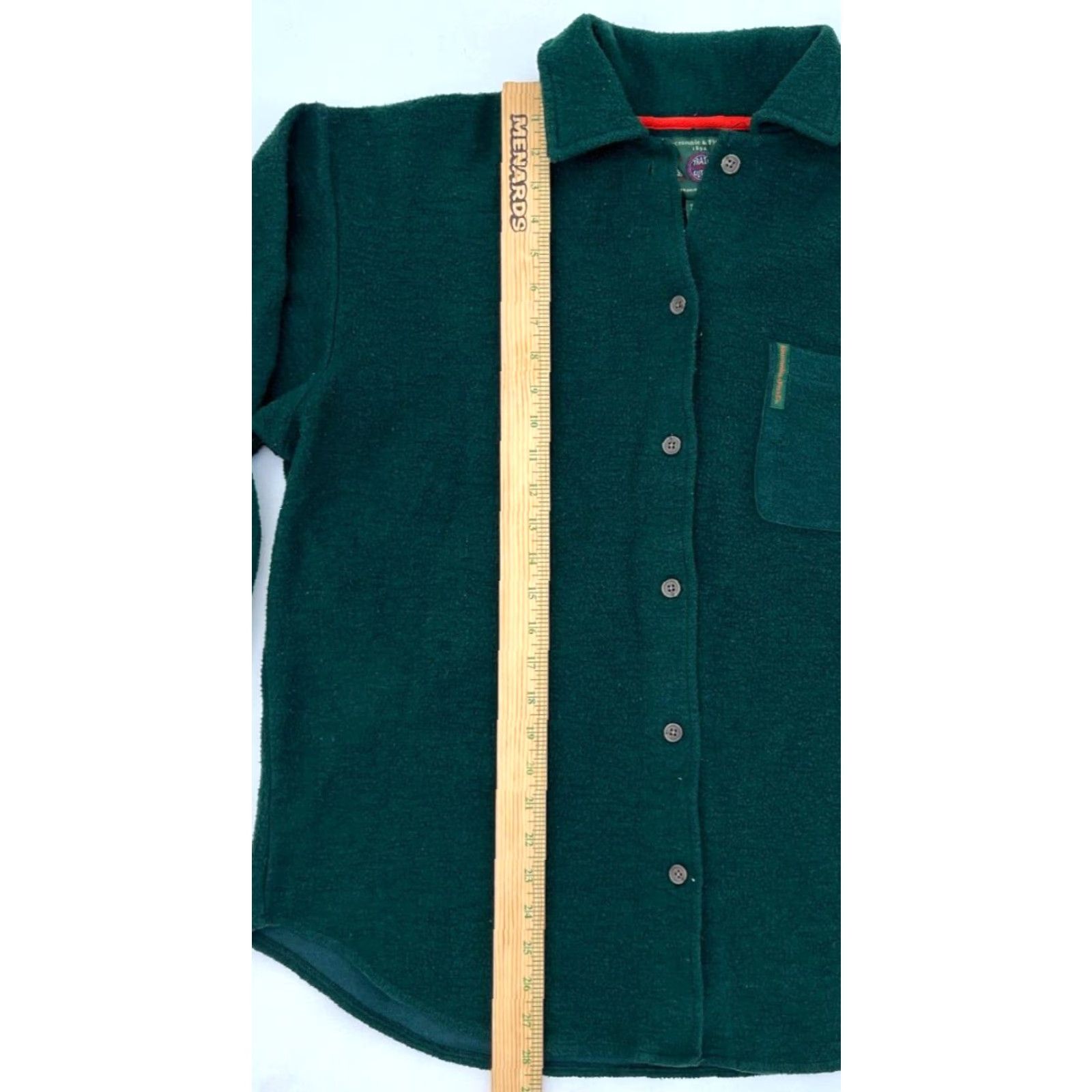 Abercrombie & Fitch VINTAGE Abercrombie & Fitch Adirondack Trail Guide Fleece Shirt Mens M Green 90s Button-Up Pocket Size US M / EU 48-50 / 2 - 6 Thumbnail
