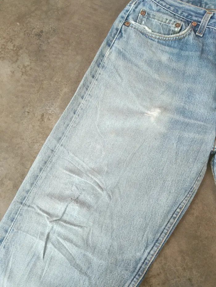 Levi's × Vintage 90s Vintage Levis 501 Made In USA Distressed Jeans 31x29 Size US 31 - 5 Thumbnail