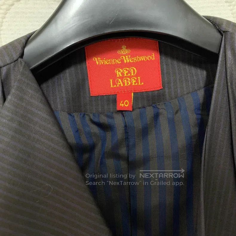 Vivienne Westwood Vivienne Westwood Narrow Striped Blazer Fabric Jacket Card Size S / US 4 / IT 40 - 5 Thumbnail
