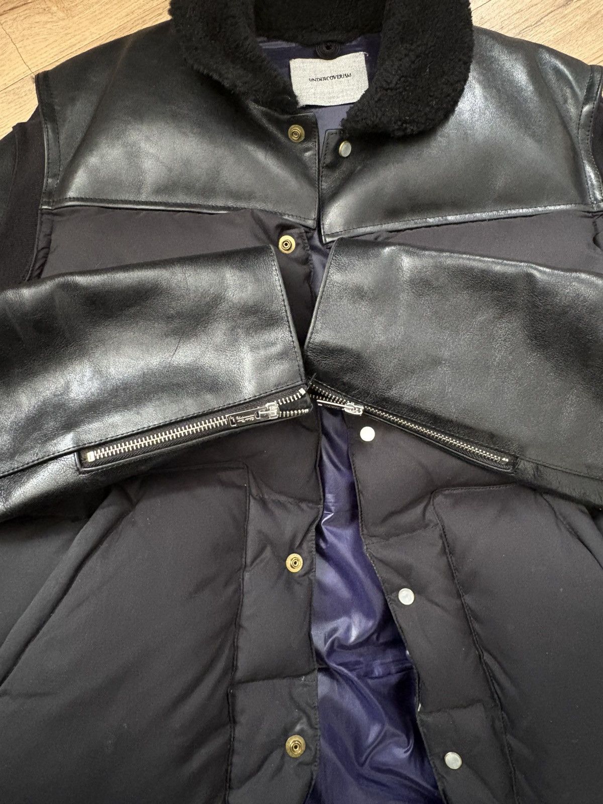 Undercover 2011 undercover hybrid leather puffer jacket Size US M / EU 48-50 / 2 - 4 Thumbnail