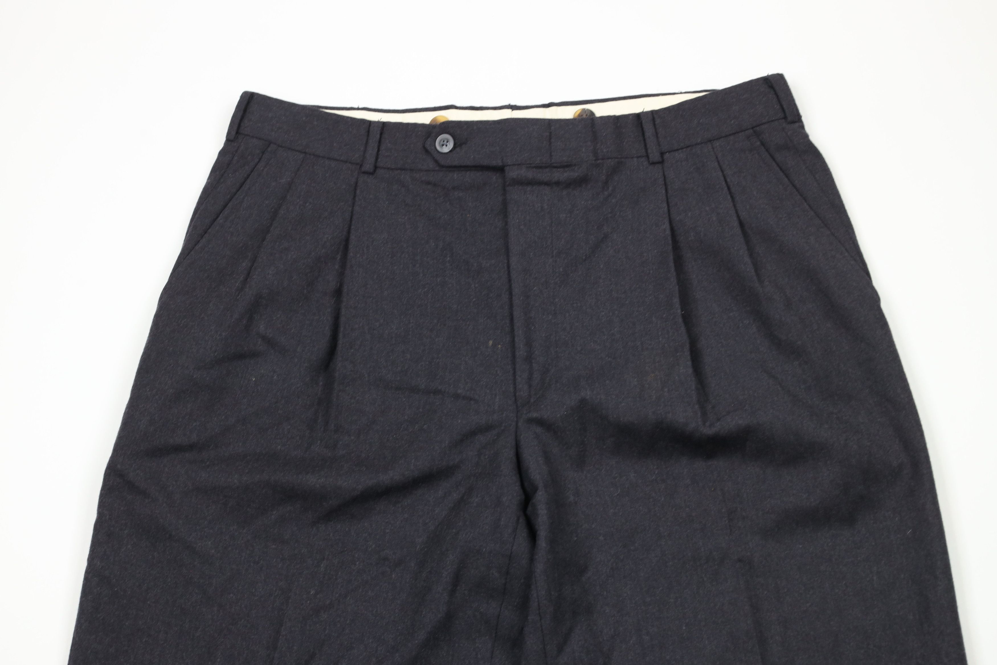 Vintage Vintage 90s Streetwear Worsted Wool Wide Leg Chino Pants Size US 34 / EU 50 - 2 Thumbnail
