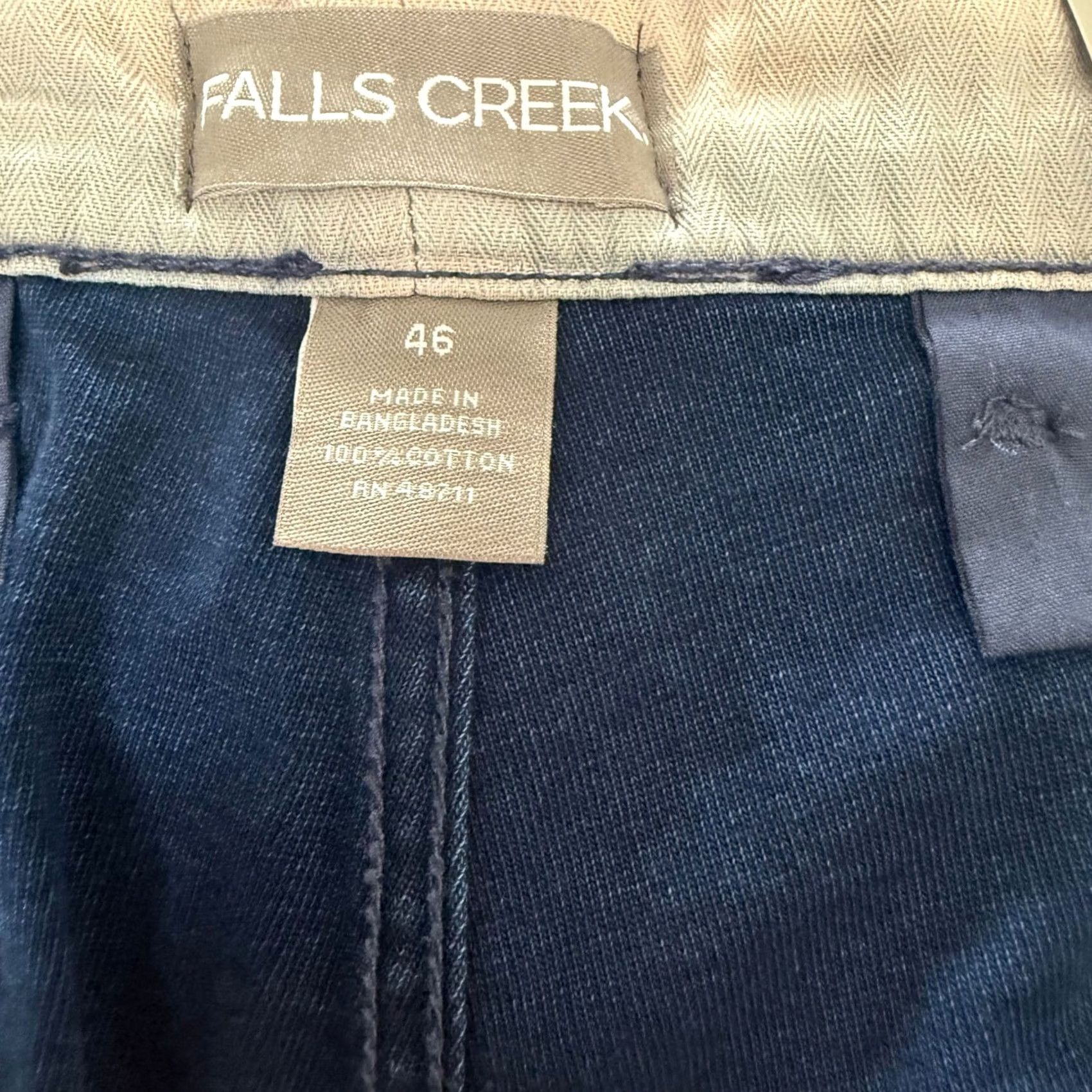Vintage Falls Creek Striped Shorts Chino Blue 46 Men Casual Travel Knee Length Pockets Lightweight Cotton Blend Knit Vintage No Size US 30 / EU 46 - 5 Thumbnail