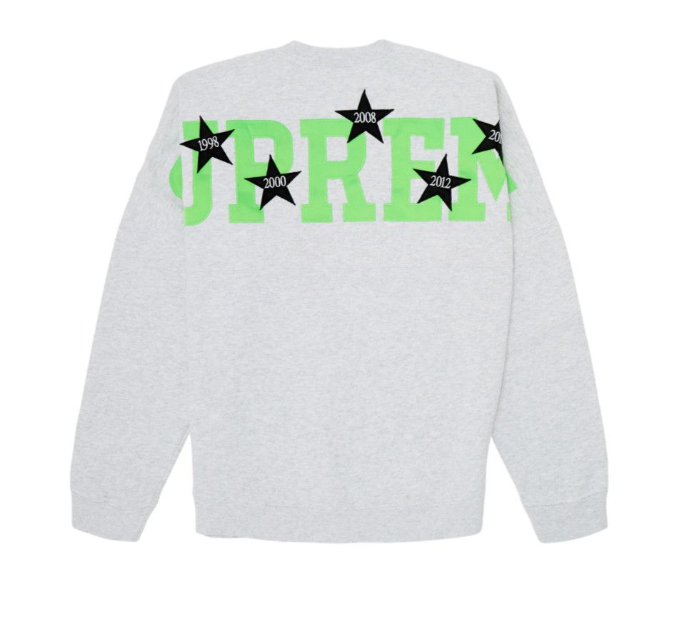 Supreme Brand New! Supreme S/S 20 Stars Crewneck (Ash Grey) Large 