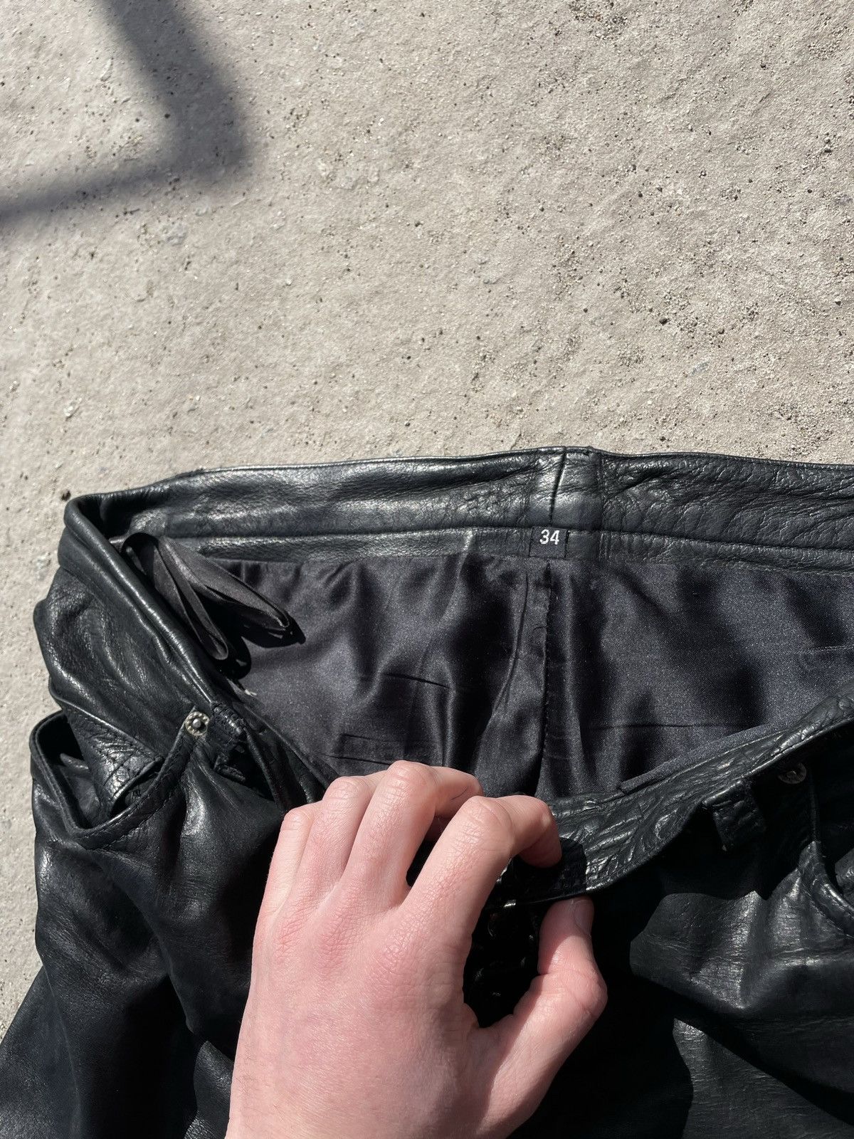 Genuine Leather Leather Vintage Avant Garde Y2K Hype Opium Pants Offset Size US 34 / EU 50 - 9 Thumbnail