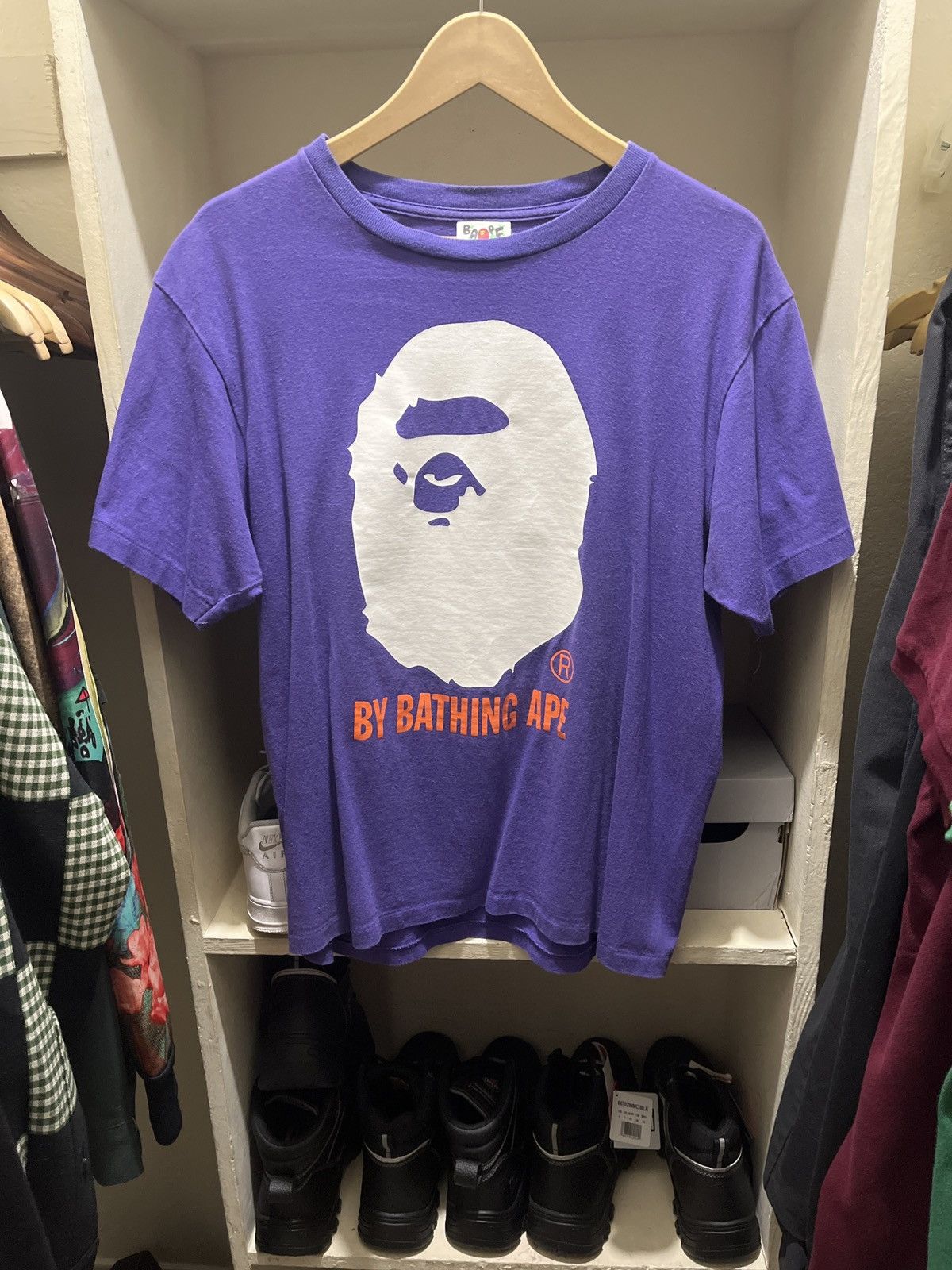 Bape Bape purple T shirt Size US L / EU 52-54 / 3 - 1 Thumbnail