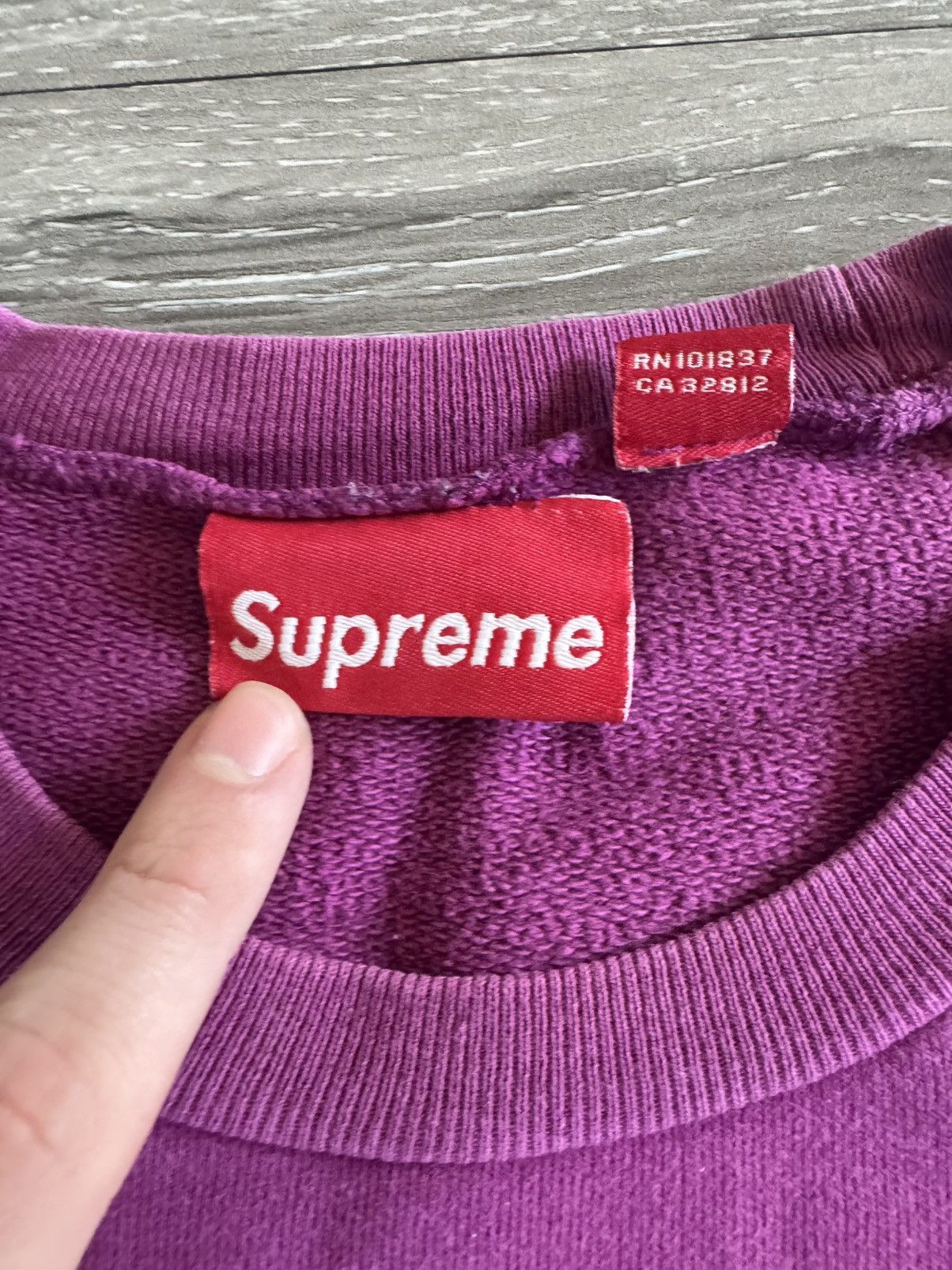 Supreme Supreme Magenta Screenprint Box Logo Crewneck 2007 Size US L / EU 52-54 / 3 - 4 Thumbnail