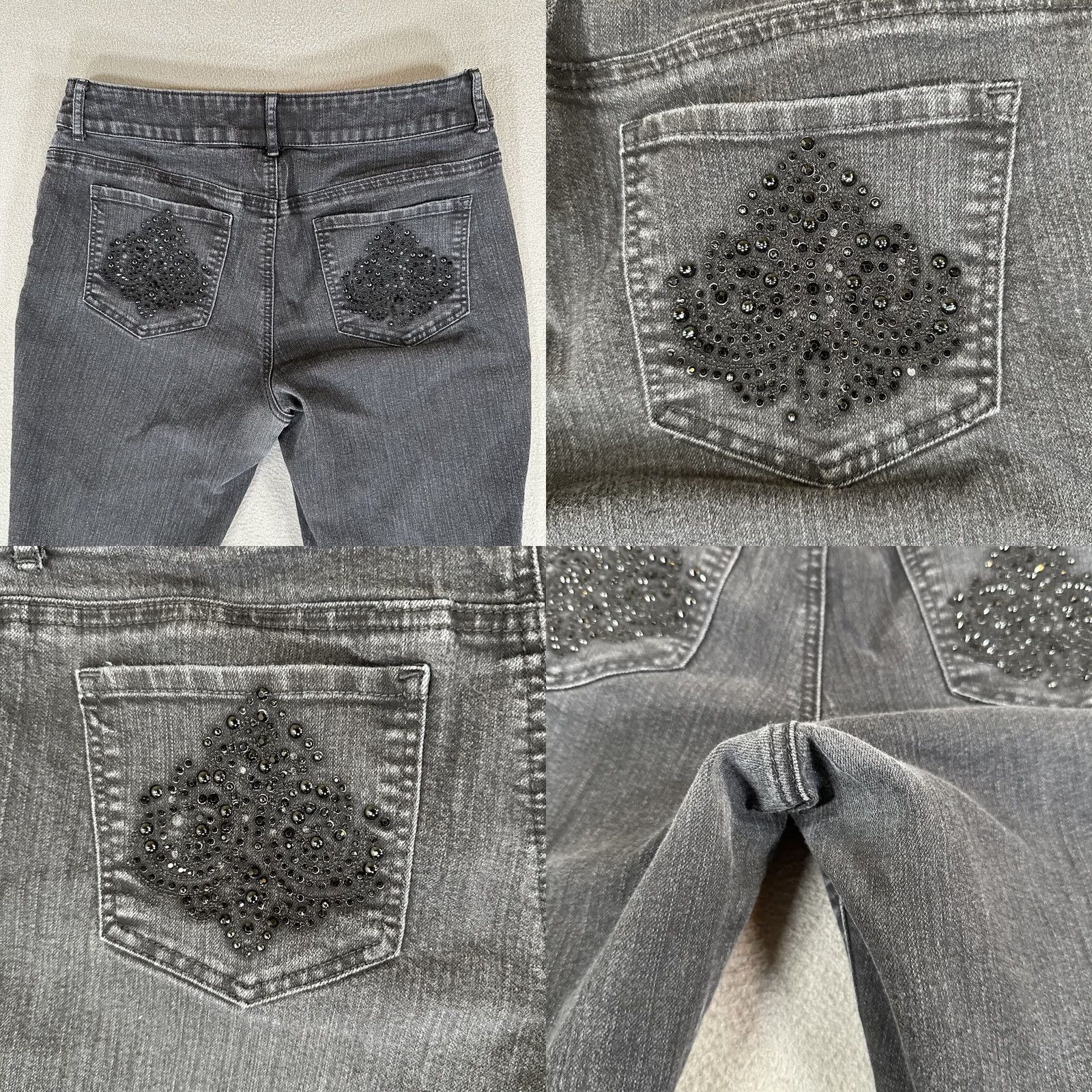 Vintage Chico's Platinum Jeans Womens 0.5 Black Denim Ultimate Fit Mid Rise Size 25" / US 0 / IT 36 - 10 Thumbnail