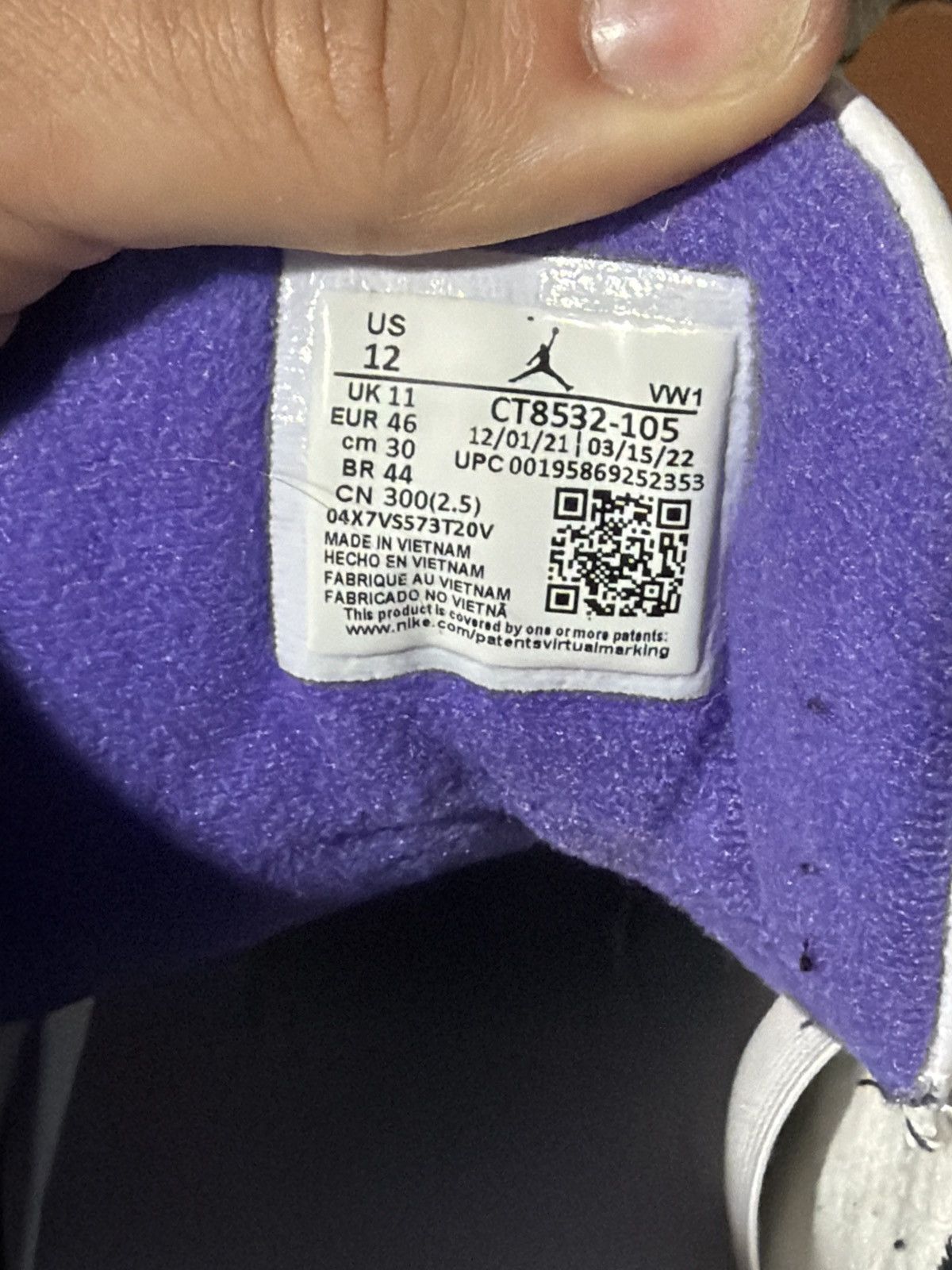 Jordan Brand Jordan 3 dark iris Size US 12 / EU 45 - 7 Thumbnail