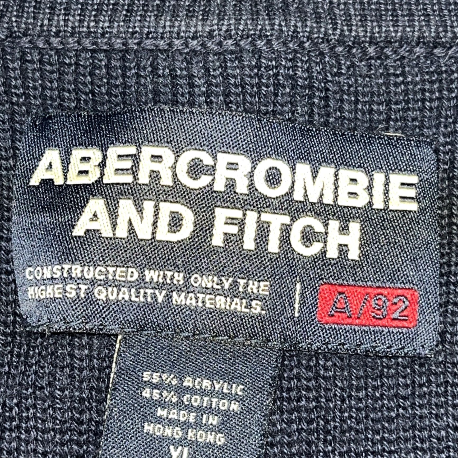 Abercrombie & Fitch VINTAGE Abercrombie & Fitch BLUE Sweater Red A-1892 STRIPE ACROSS chest Preppy Men XL Knit Pullover V-Neck 90s Size US XL / EU 56 / 4 - 2 Thumbnail