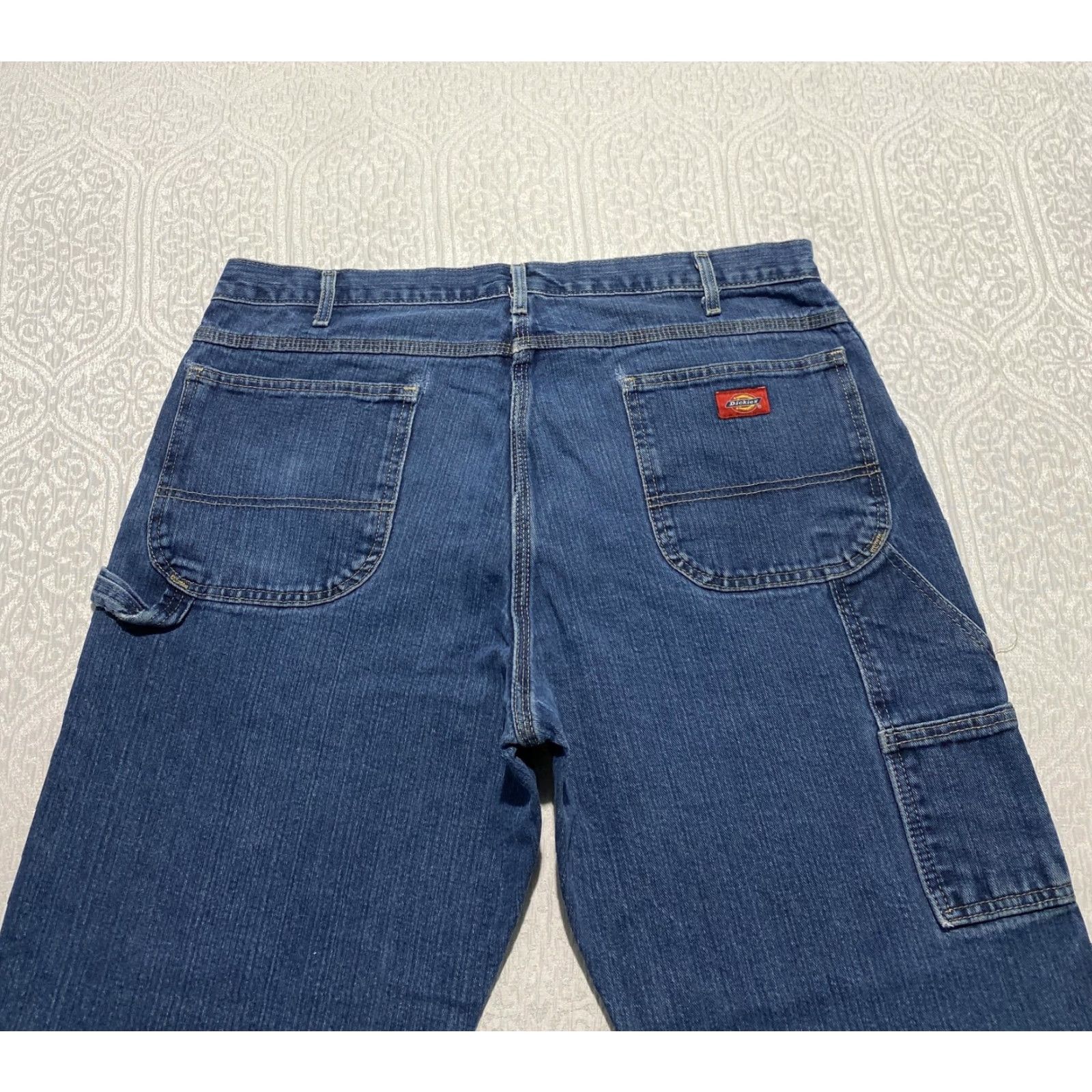 Dickies Dickies Carpenter Jeans Mens 38x28 Blue Relaxed Fit Workwear Hammer Loop Denim Jeans Mens Blue Dickies Carpenter Size US 38 / EU 54 - 6 Thumbnail