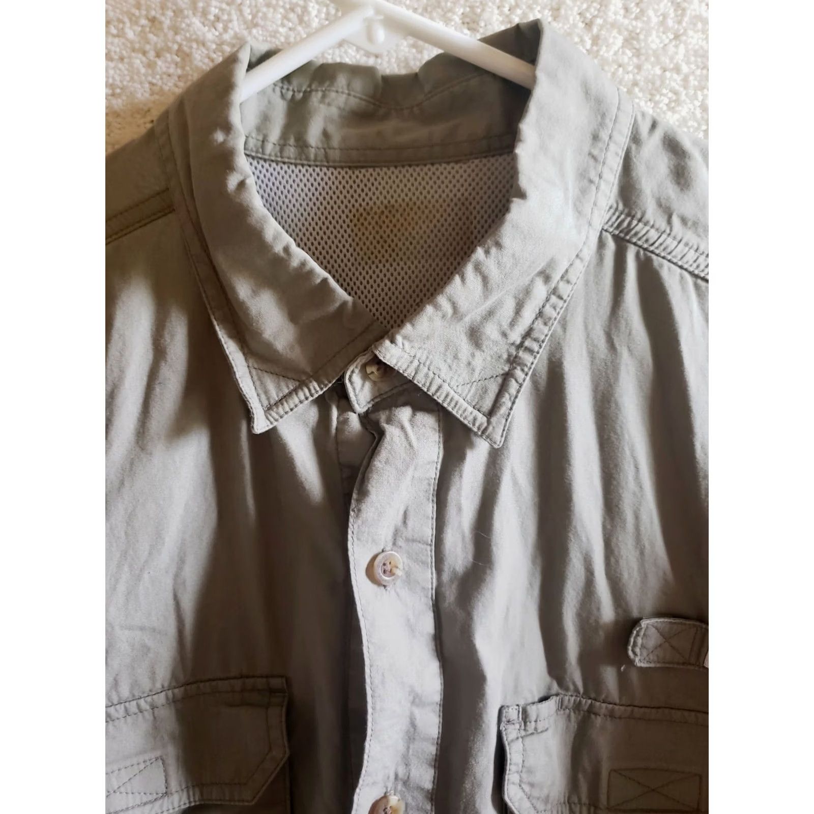 Vintage Cabela’s Guide Series Fishing Green Long Sleeve Button-Down Shirt Mens XL 50" Size US XL / EU 56 / 4 - 6 Thumbnail