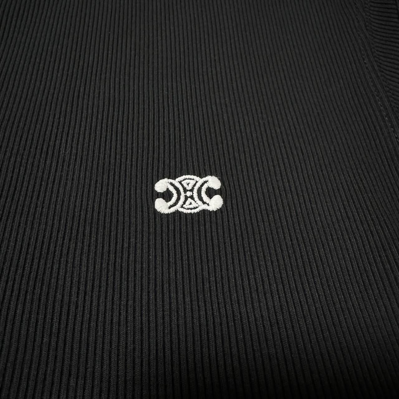 Celine CELINE Paris ribbed long sleeve Henley logo t-shirt Size US L / EU 52-54 / 3 - 3 Thumbnail