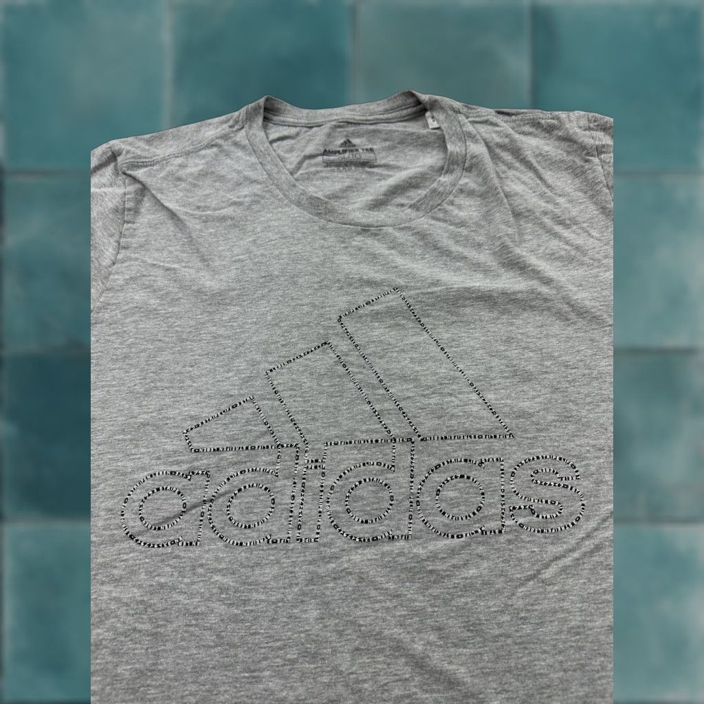 Adidas Adidas Shirt Mens XL Gray Originals Amplifier Tee Big Logo Short Sleeve Size US XL / EU 56 / 4 - 1 Thumbnail