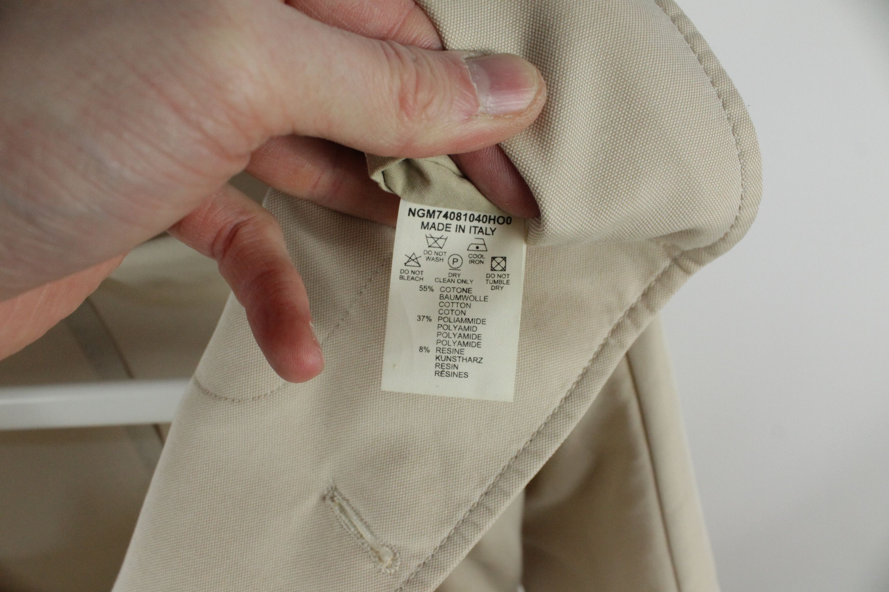 Fay Fay Beige Cotton Blend Steel BTN Sport Coat Blazer Jacket Size US M / EU 48-50 / 2 - 10 Thumbnail