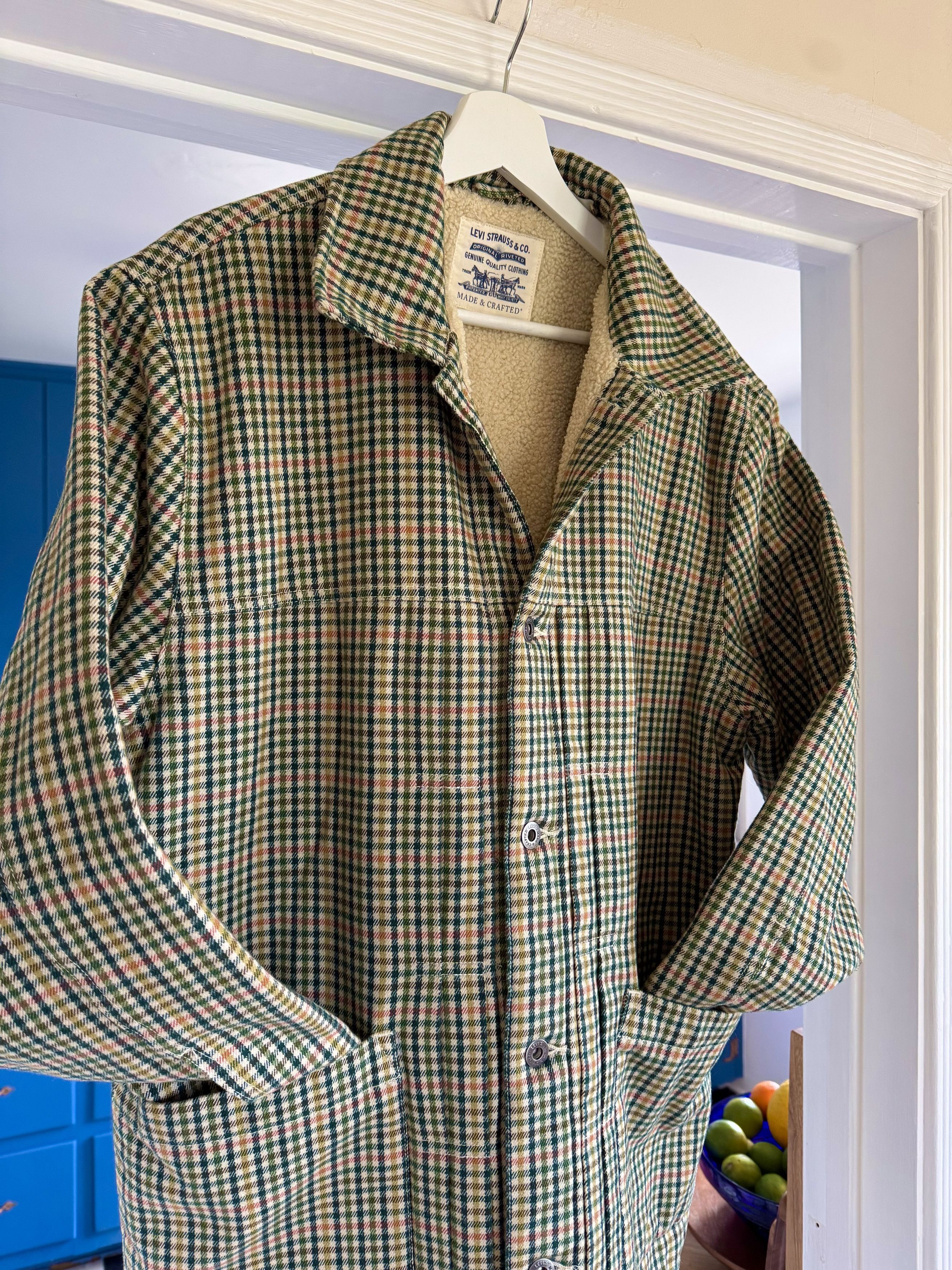 Levi's Made & Crafted Levi’s Made & Crafted Quilted Sherpa Plaid Long Coat BNWT Size US S / EU 44-46 / 1 - 2 Thumbnail