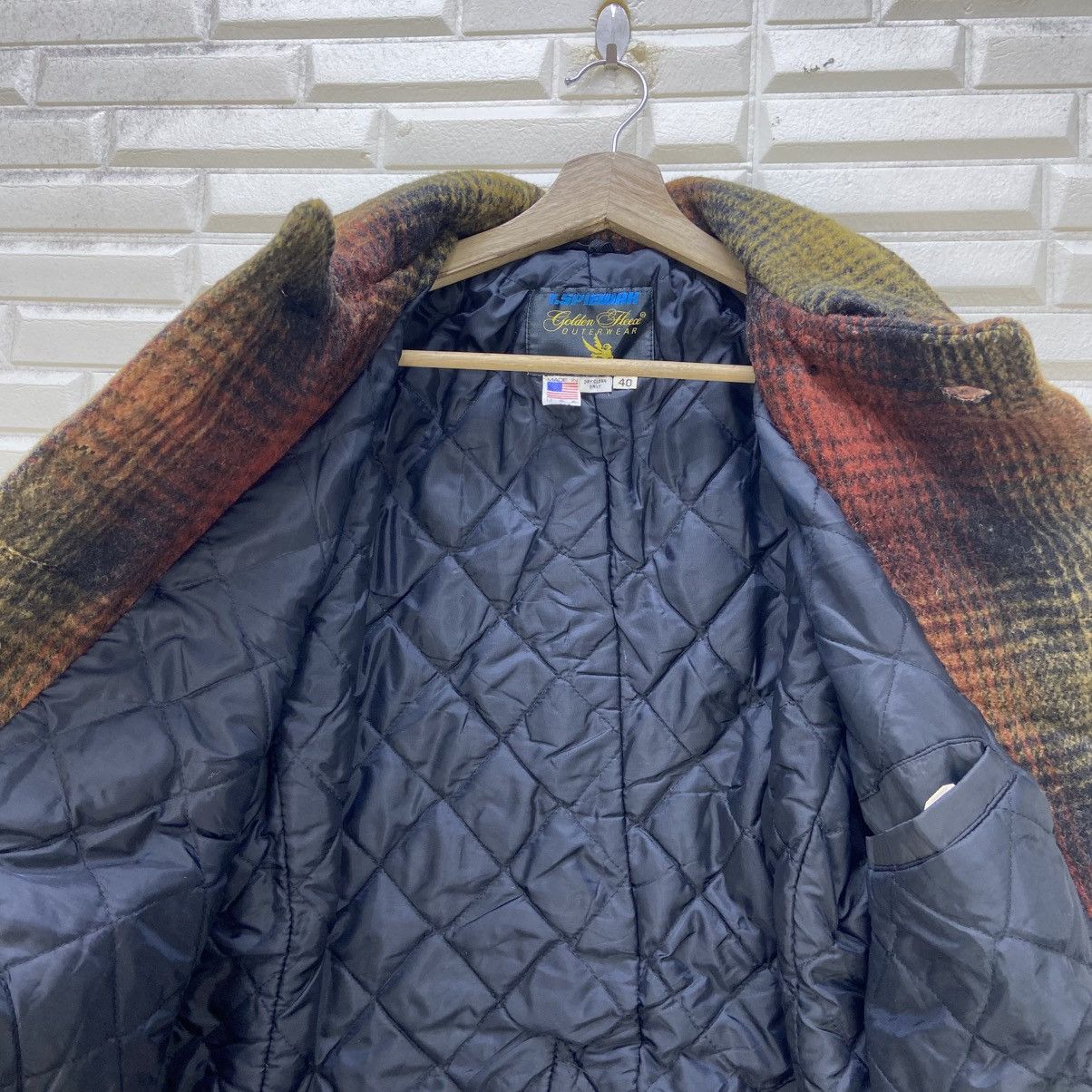 I. Spiewak And Sons I. Spiewak Golden Fleece Checkered Tartan Wool Pea Coat Size US M / EU 48-50 / 2 - 9 Thumbnail