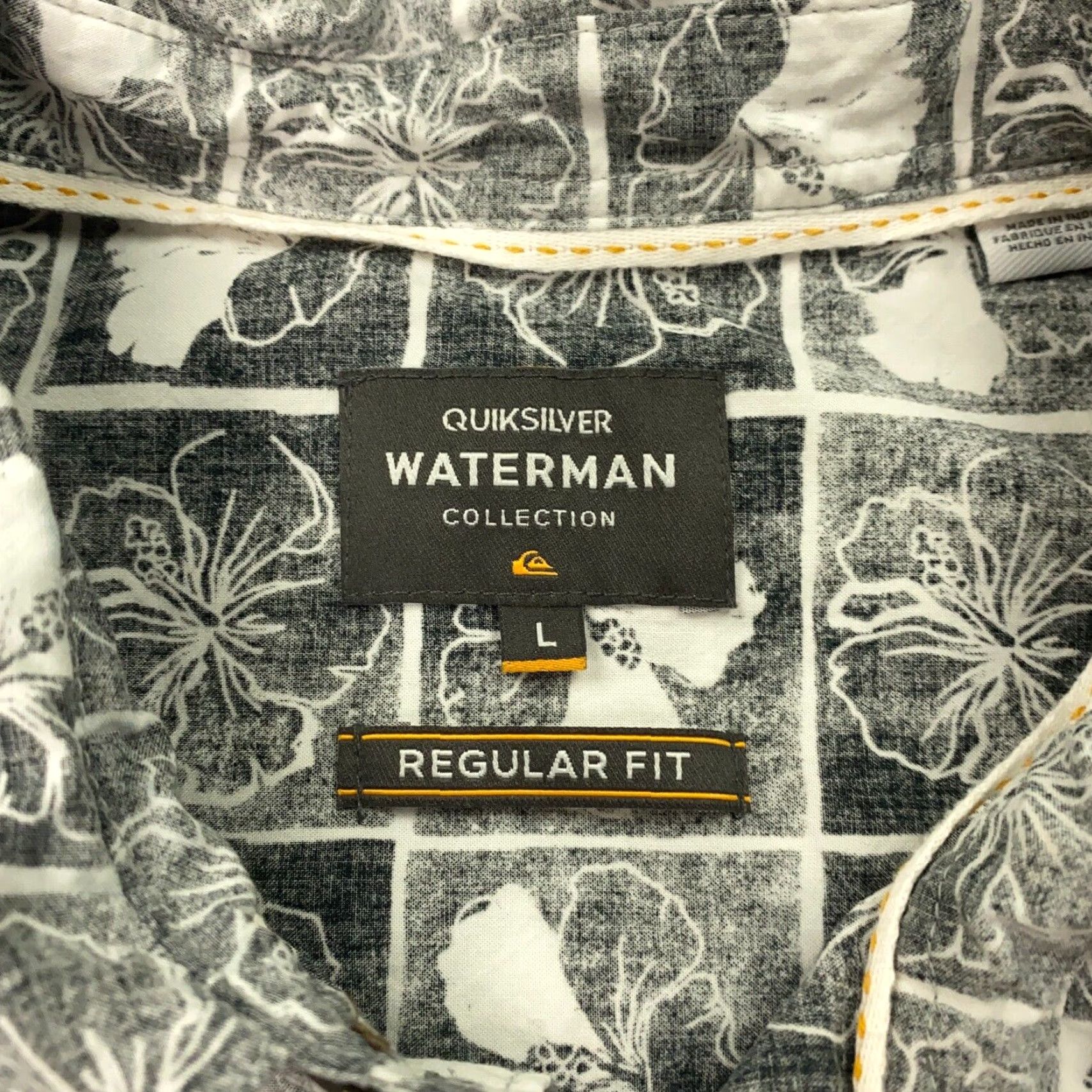 Quiksilver VINTAGE Quicksilver Button-Up Shirt Large Black Floral Regular Fit Tropical Beach Mens Size US L / EU 52-54 / 3 - 3 Thumbnail