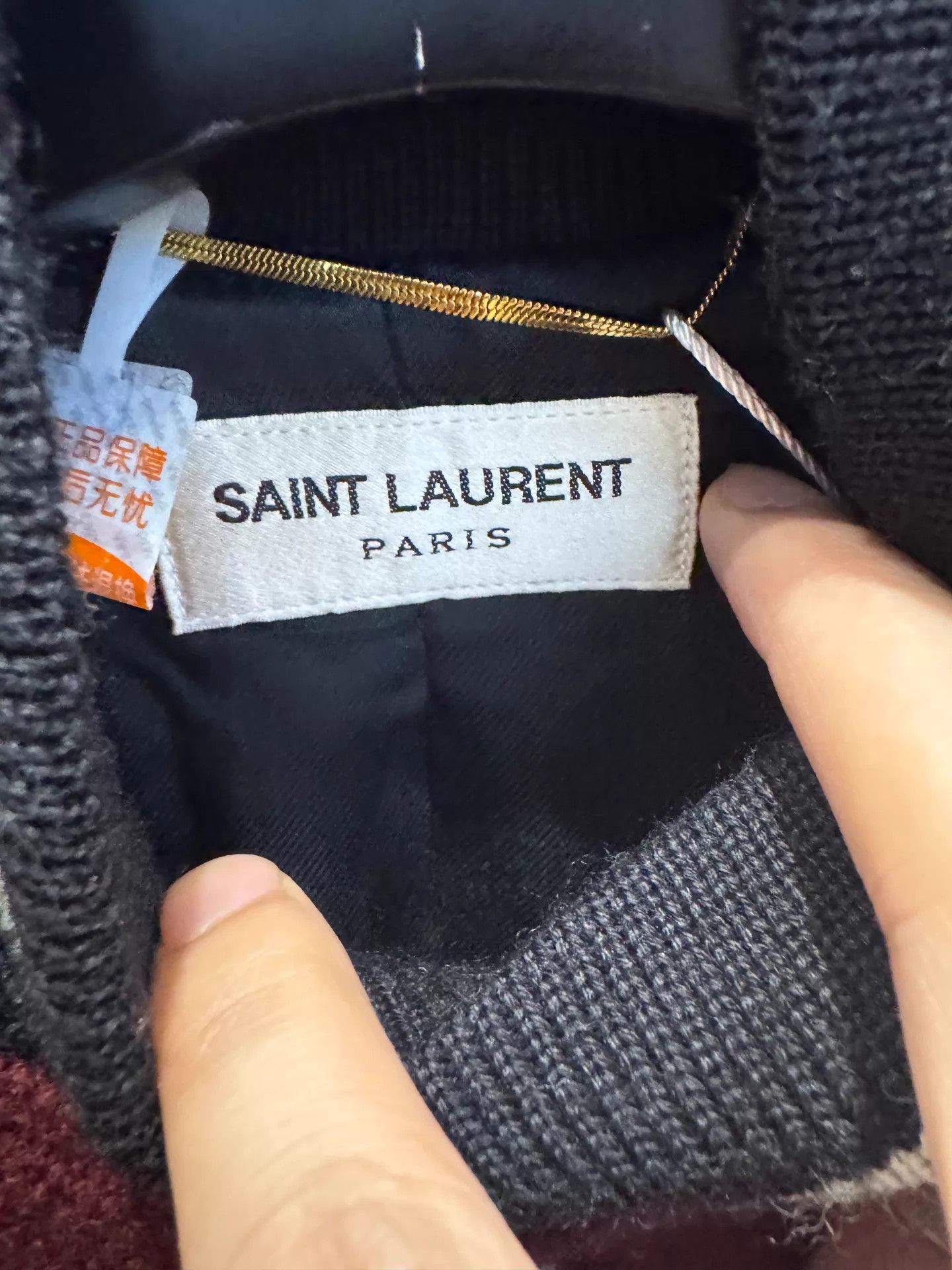 Saint Laurent Paris Saint Laurent Burgundy Leather Shoulder Baseball Jacket Size XS / US 0-2 / IT 36-38 - 2 Thumbnail