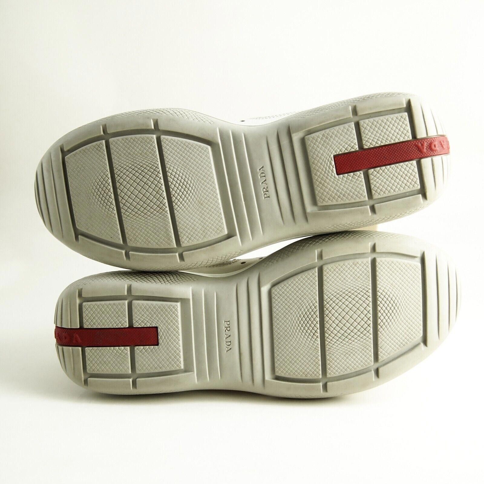 Prada Prada Americas Cup Sneakers Gray Leather Mesh EU 37 US 7 Size US 7 / IT 37 - 7 Thumbnail