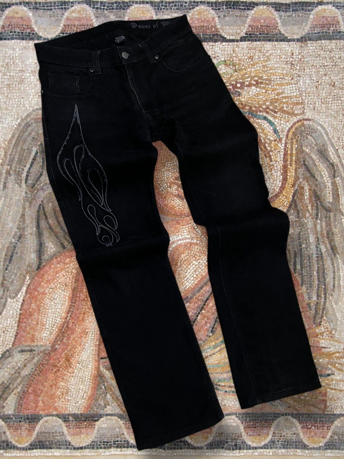 Japanese Brand Vintage 1990s Designer Eleven Eleven Usa Tribal Witch Denim Size US 30 / EU 46 - 2 Thumbnail