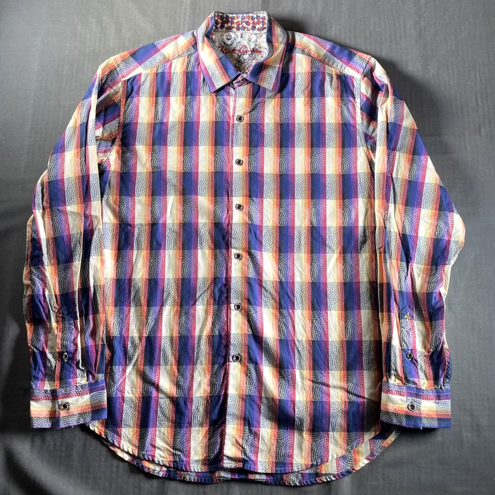 Robert Graham Robert Graham Shirt Mens Large Multicolor Plaid Classic Fit Long Sleeve Cotton Shirt Size US L / EU 52-54 / 3 - 6 Thumbnail