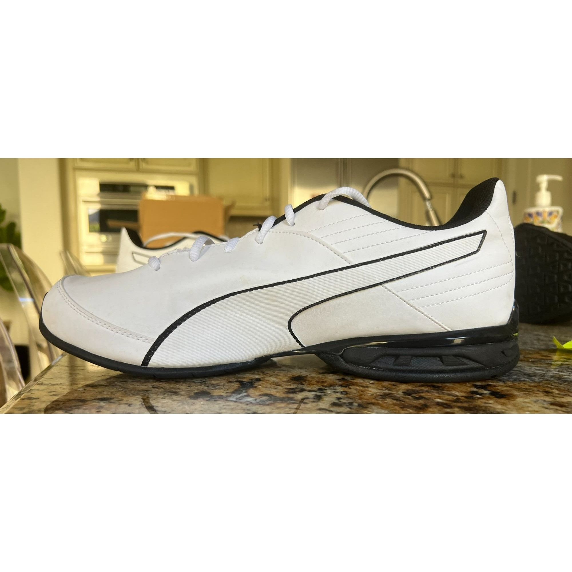 Puma Puma Mens White & Black Athletic Shoes With Cushioned Soles Size US 13 / EU 46 - 5 Thumbnail