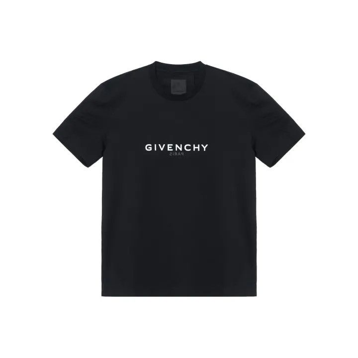 Givenchy Givenchy SS21 Logo Black T-Shirt for Men Size US XS / EU 42 / 0 - 1 Thumbnail
