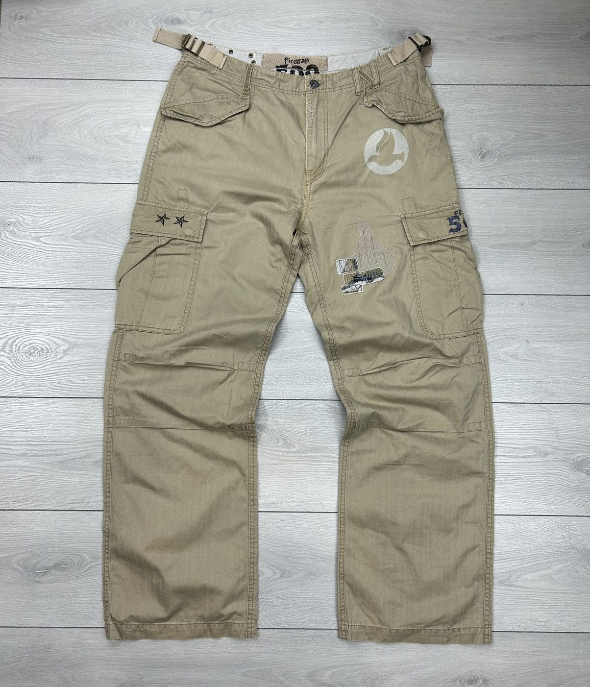 Firetrap × Vintage Firetrap Vintage Cargo pant size 32 big logo Size US 32 / EU 48 - 5 Thumbnail