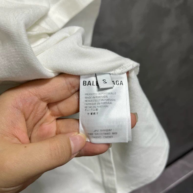 Balenciaga Balenciaga White logo monogram printed casual short sleeve Size US S / EU 44-46 / 1 - 4 Thumbnail