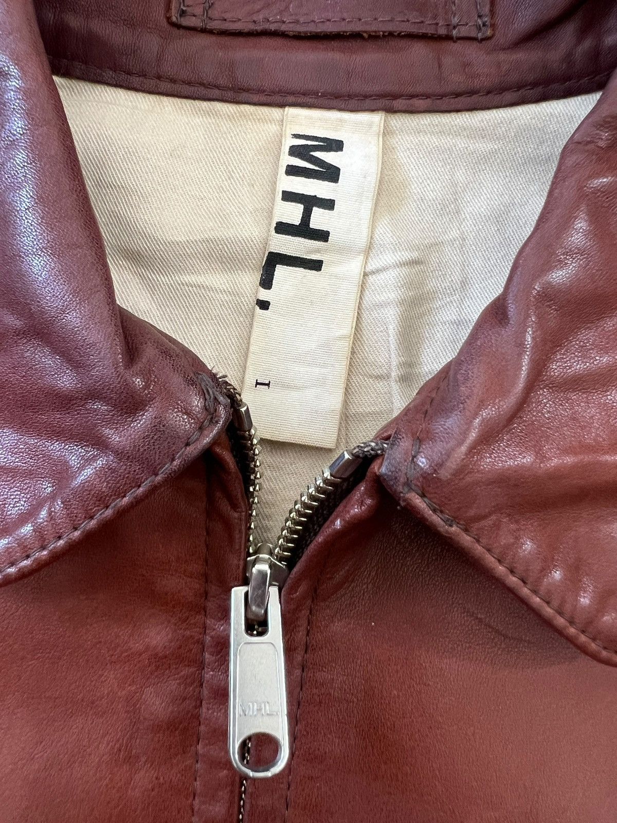 Margaret Howell MHL. Margarett Howell Aviator Leather Bomber Jacket Size S / US 4 / IT 40 - 11 Thumbnail