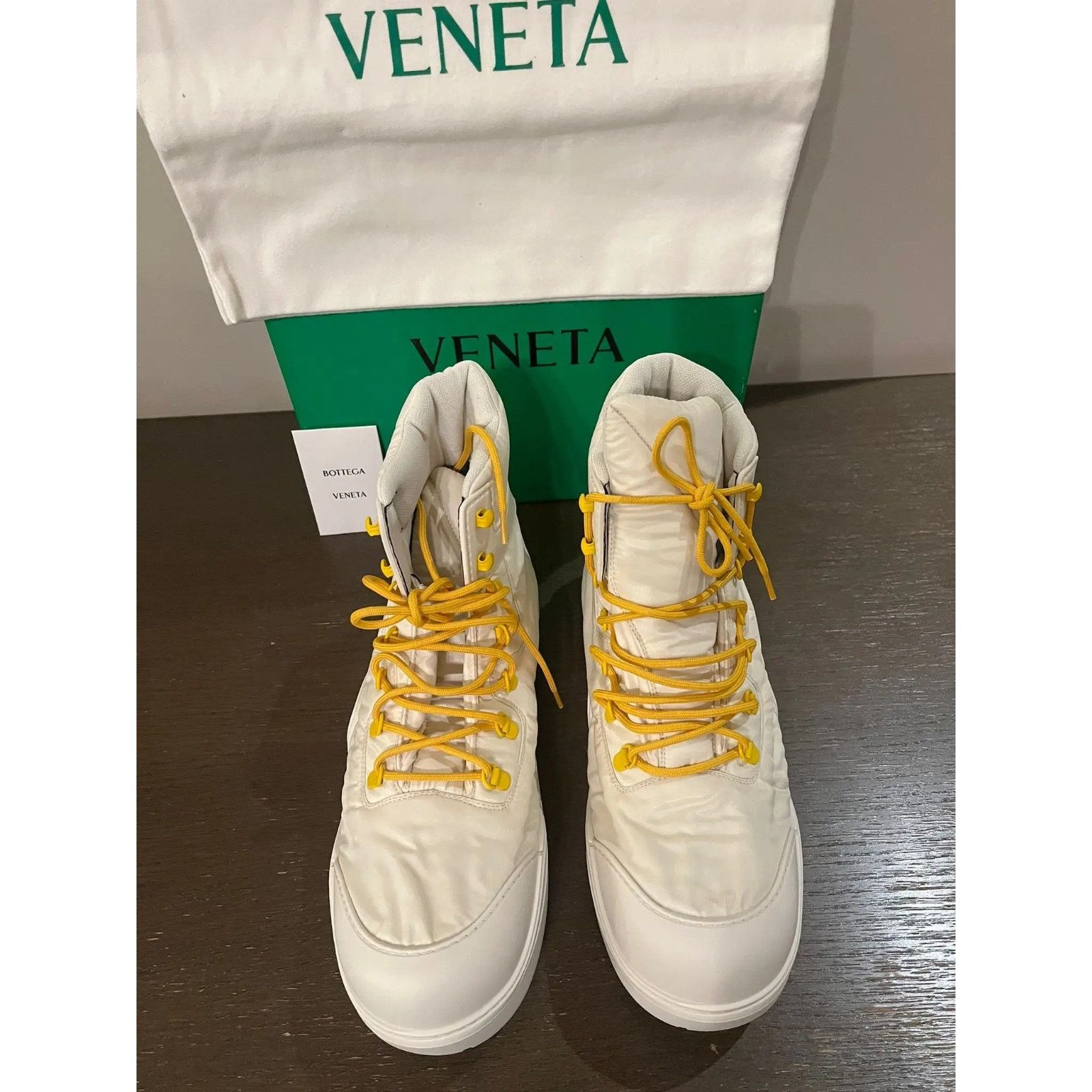 Bottega Veneta o1rshd1 Puddle Bomber Boots in String / Egg Yolk 43 Size US 10 / EU 43 - 13 Thumbnail