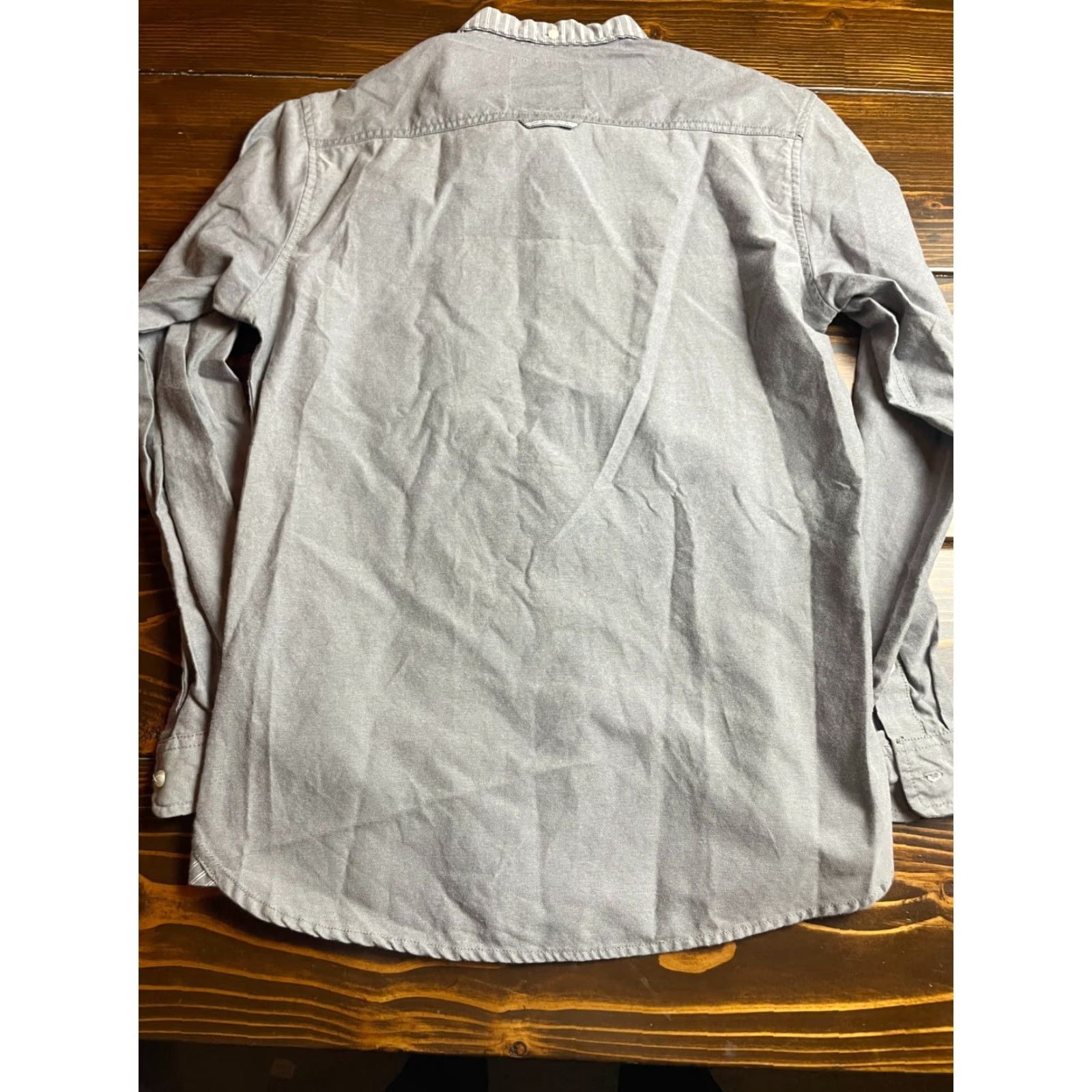 Native Native Code Shirt Mens L Gray Striped Slim Button Up Long Sleeve Size US L / EU 52-54 / 3 - 2 Thumbnail