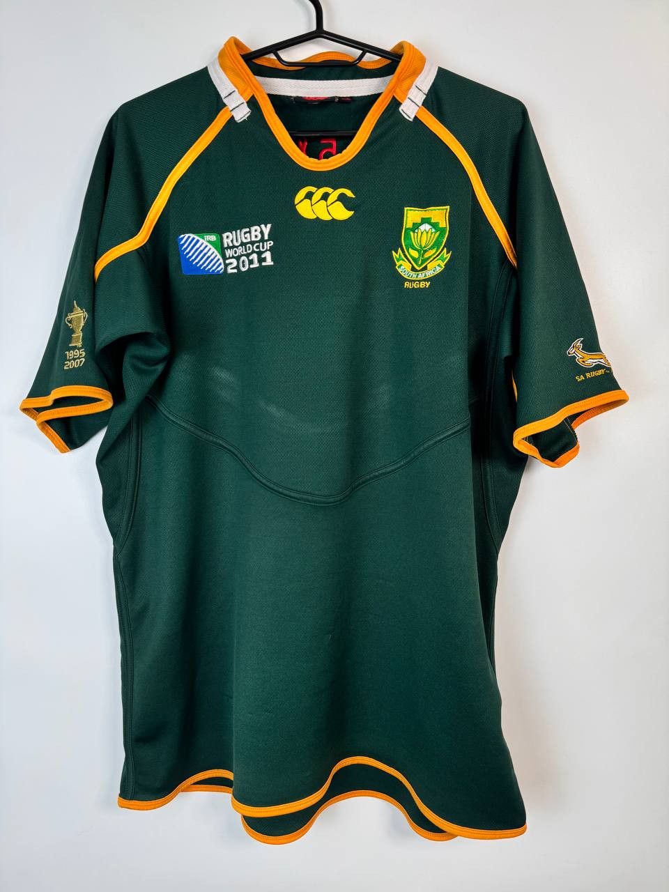 Vintage Men’s Canterbury South Africa World Cap 2011 rugby jersey Size US XL / EU 56 / 4 - 1 Thumbnail