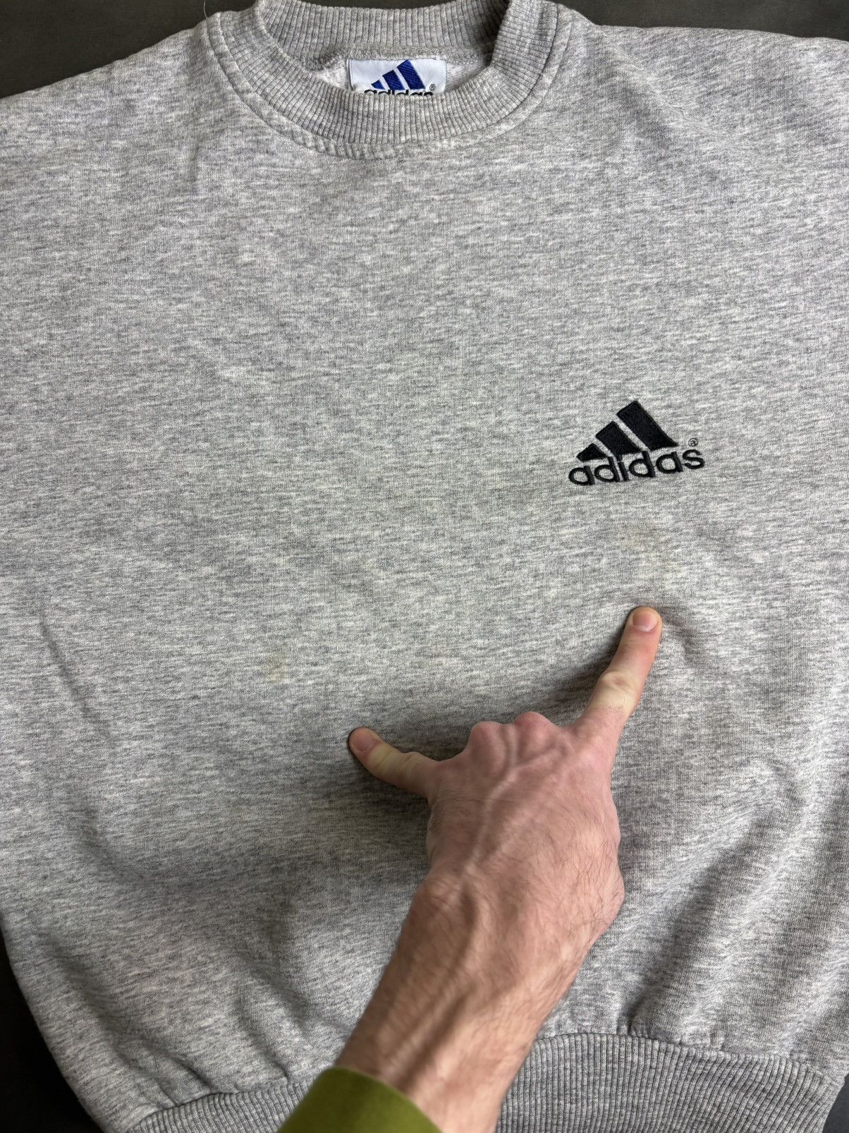 Adidas × Vintage 1990s Adidas Sweatshirt Vintage Crewneck Pullover Gray Blank Size US XS / EU 42 / 0 - 5 Thumbnail
