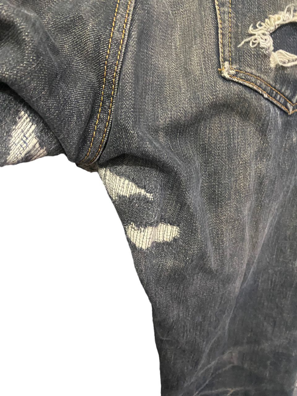 45rpm 💥BEST OFFER💥VINTAGE 45 RPM DISTRESSED DENIM JEANS Size US 28 / EU 44 - 6 Thumbnail