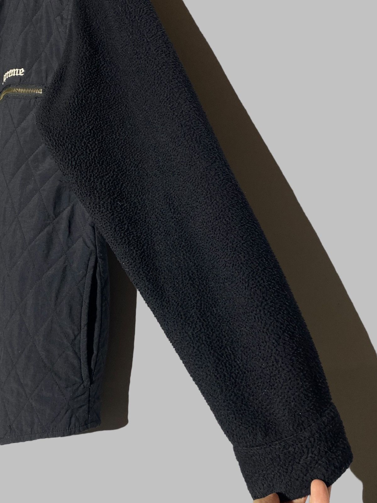 Supreme Supreme Hooded Fleece Nylon Shirt Jacket Black Size US M / EU 48-50 / 2 - 13 Thumbnail