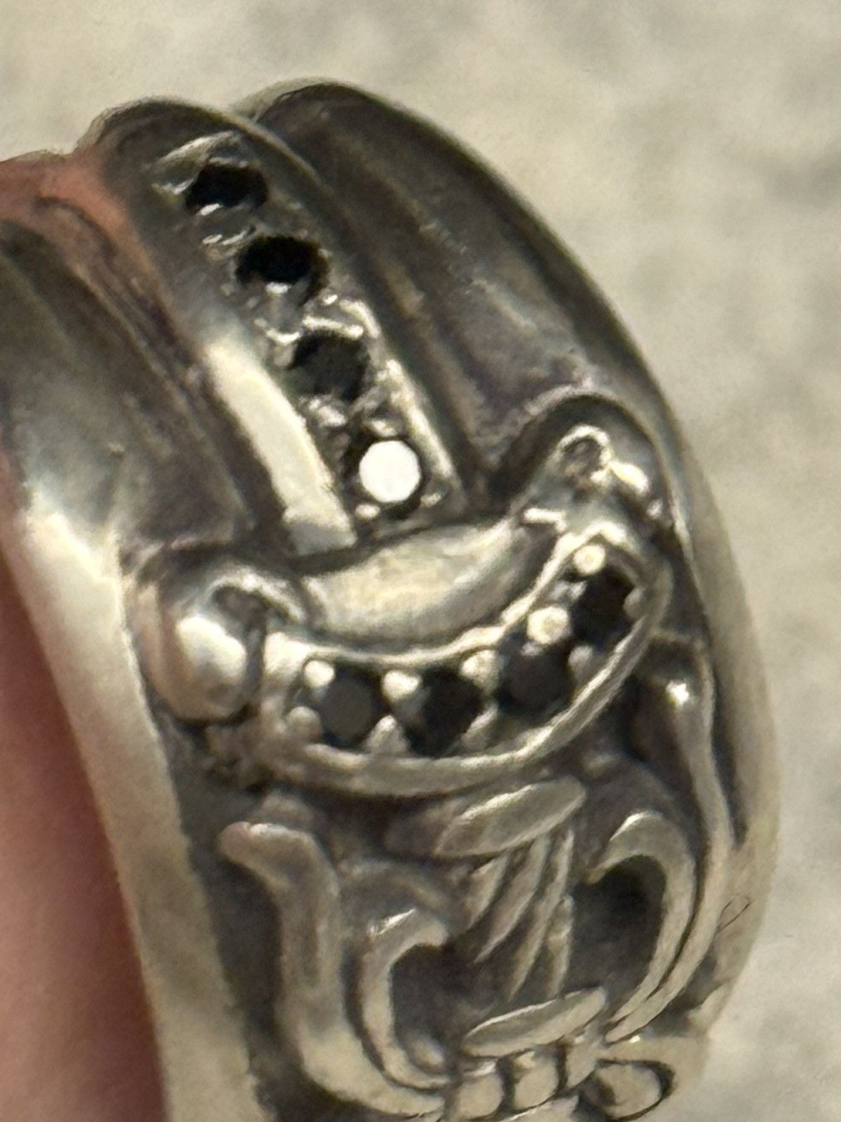 Chrome Hearts Chrome Hearts Black Diamond Dagger Ring Silver Size ONE SIZE - 3 Thumbnail