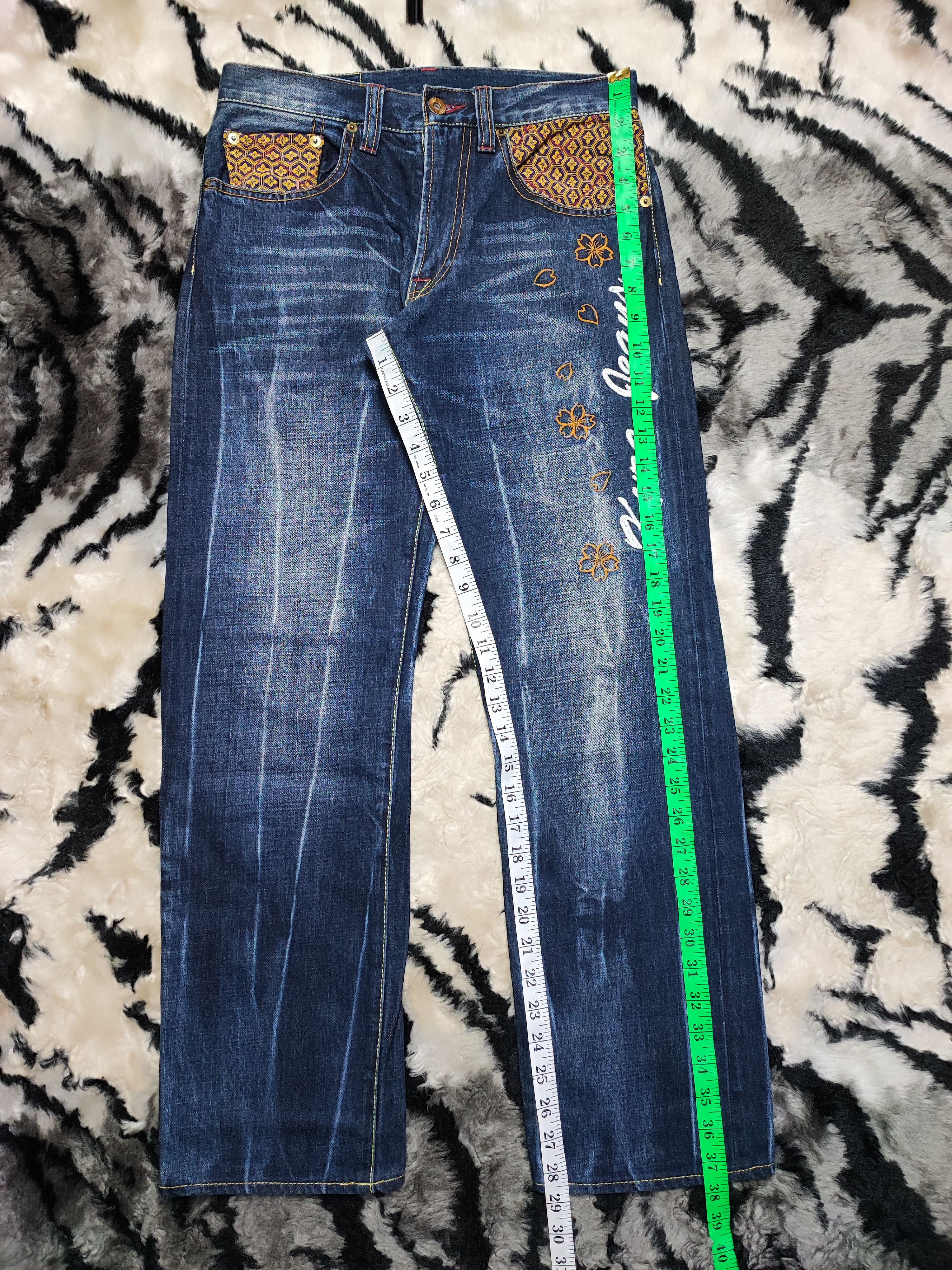 If Six Was Nine × Japanese Brand KURA DENIM JEANS EMBROIDERY DESIGN Size US 28 / EU 44 - 4 Thumbnail