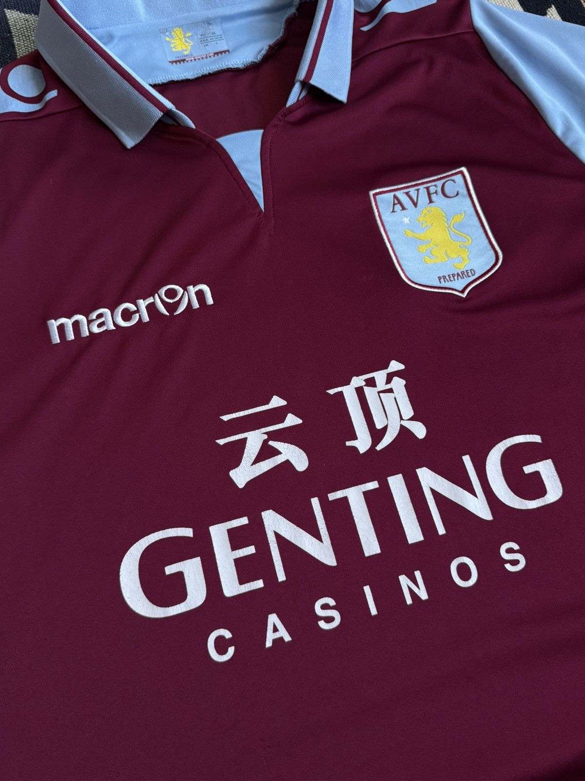 Macron Vintage Macron Aston Villa 2012/13 Soccer Blockcore Jersey Size US XL / EU 56 / 4 - 6 Thumbnail