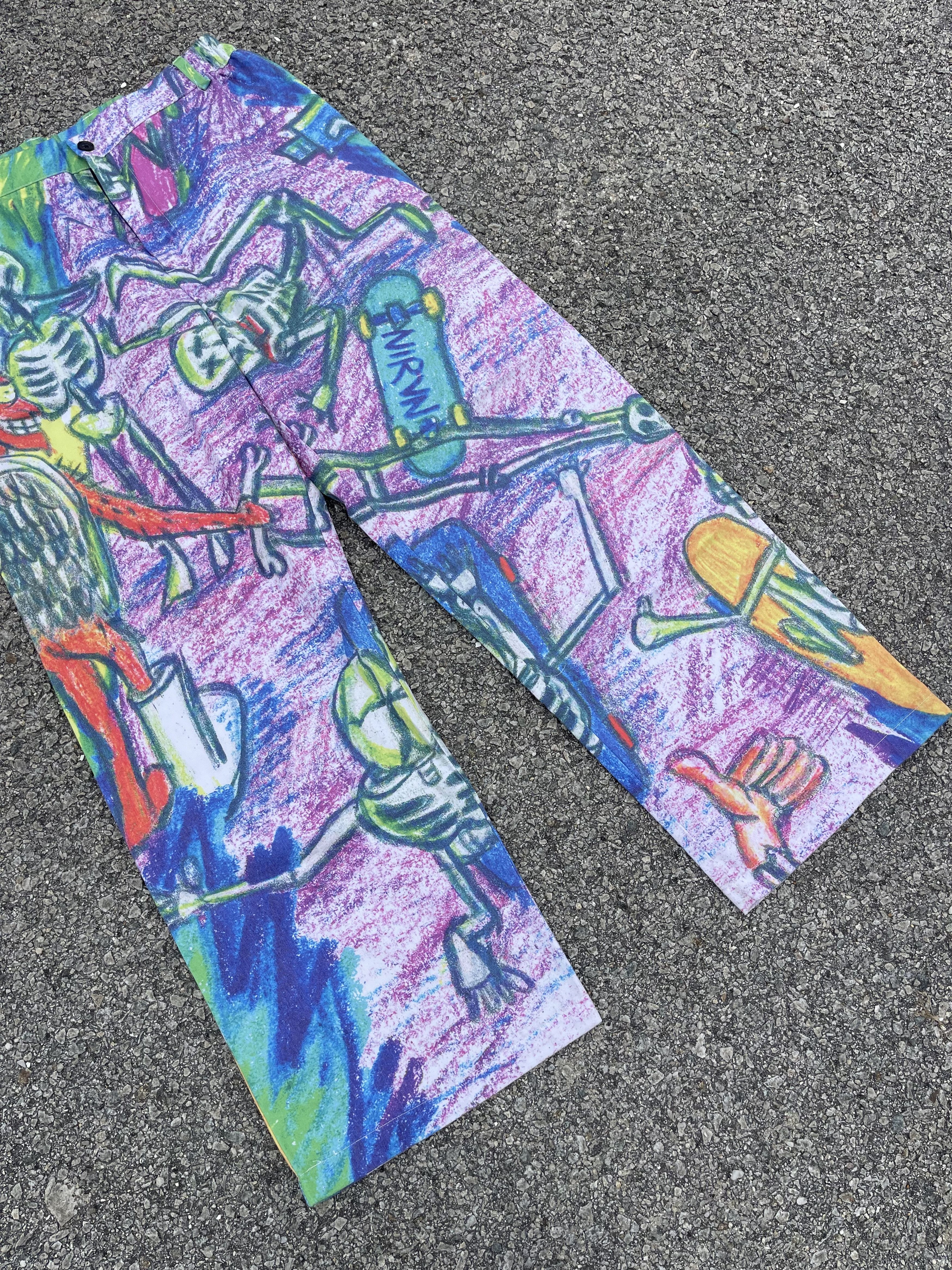 Nirvana “Skull Skater” Fullprint OVP Artwork Trouser Baggy Size US 30 / EU 46 - 3 Thumbnail