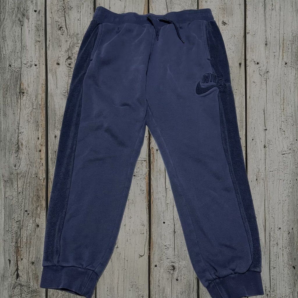 Nike Joggers Mens 1XL Navy Blue Nsw Velour Statement Tapered Leg 929130-451, Men's (Size 36)