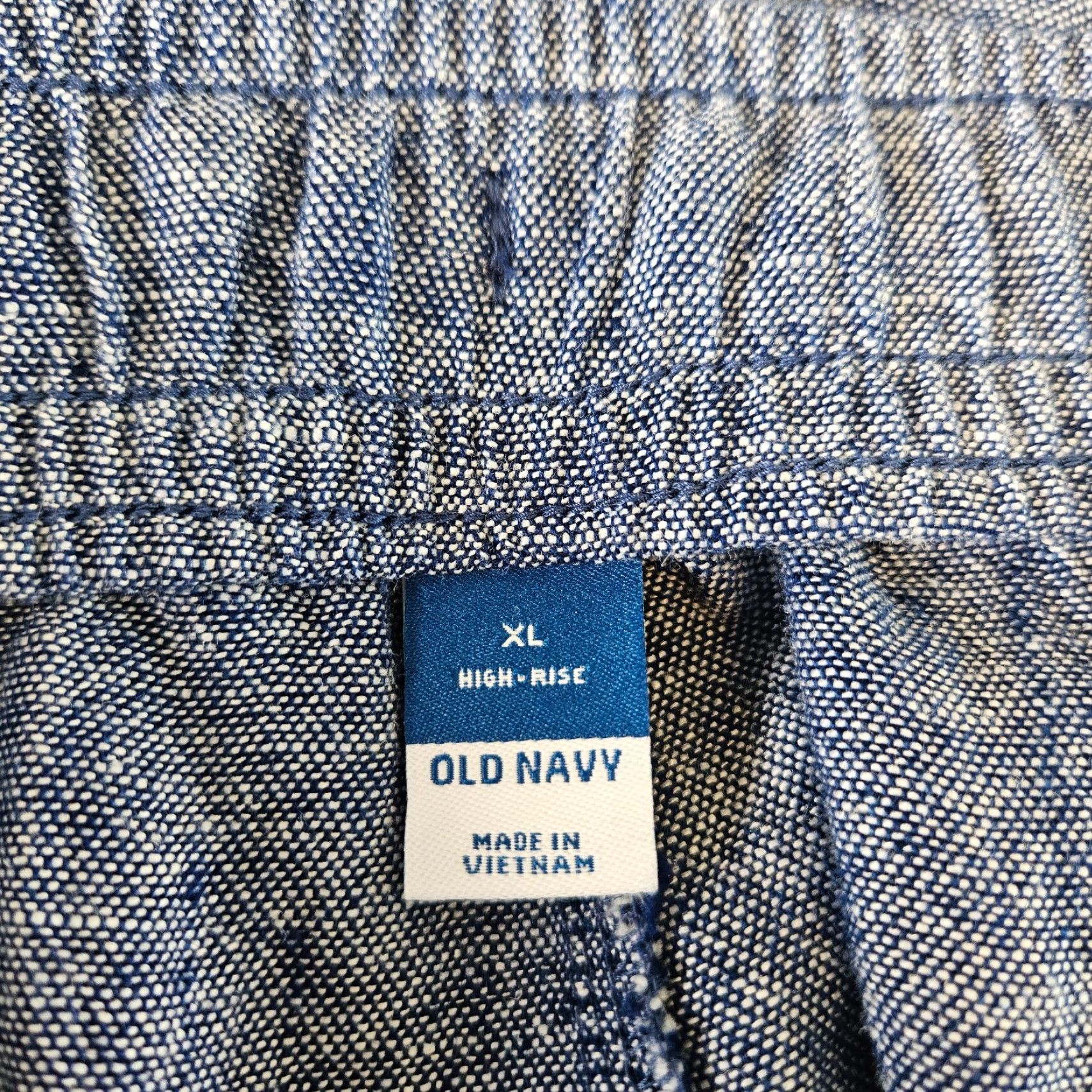 Old Navy Old Navy Womens Shorts Sz XL Blue Linen Rayon Blend High Rise Pull On Size 40" / US 18 - 4 Thumbnail