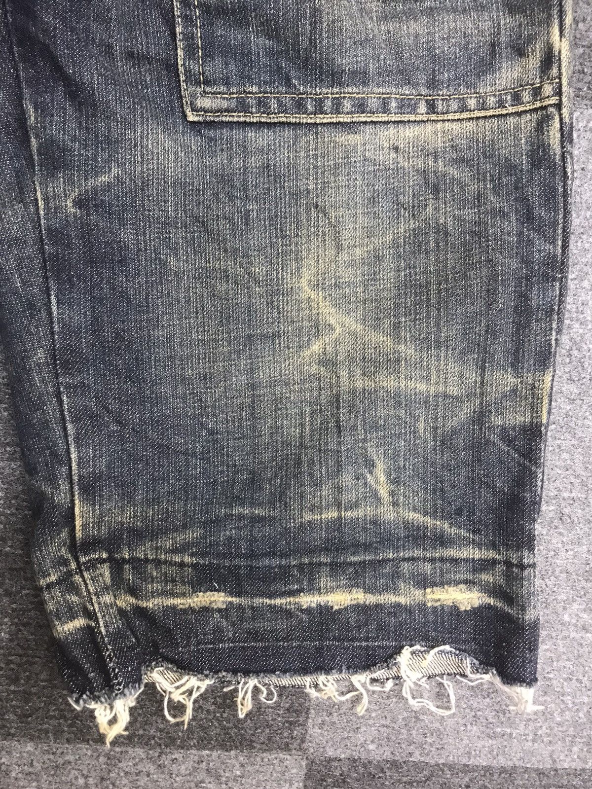 Japanese Brand RUSH HOUR Short Distressed Jeans Size US 29 - 3 Thumbnail