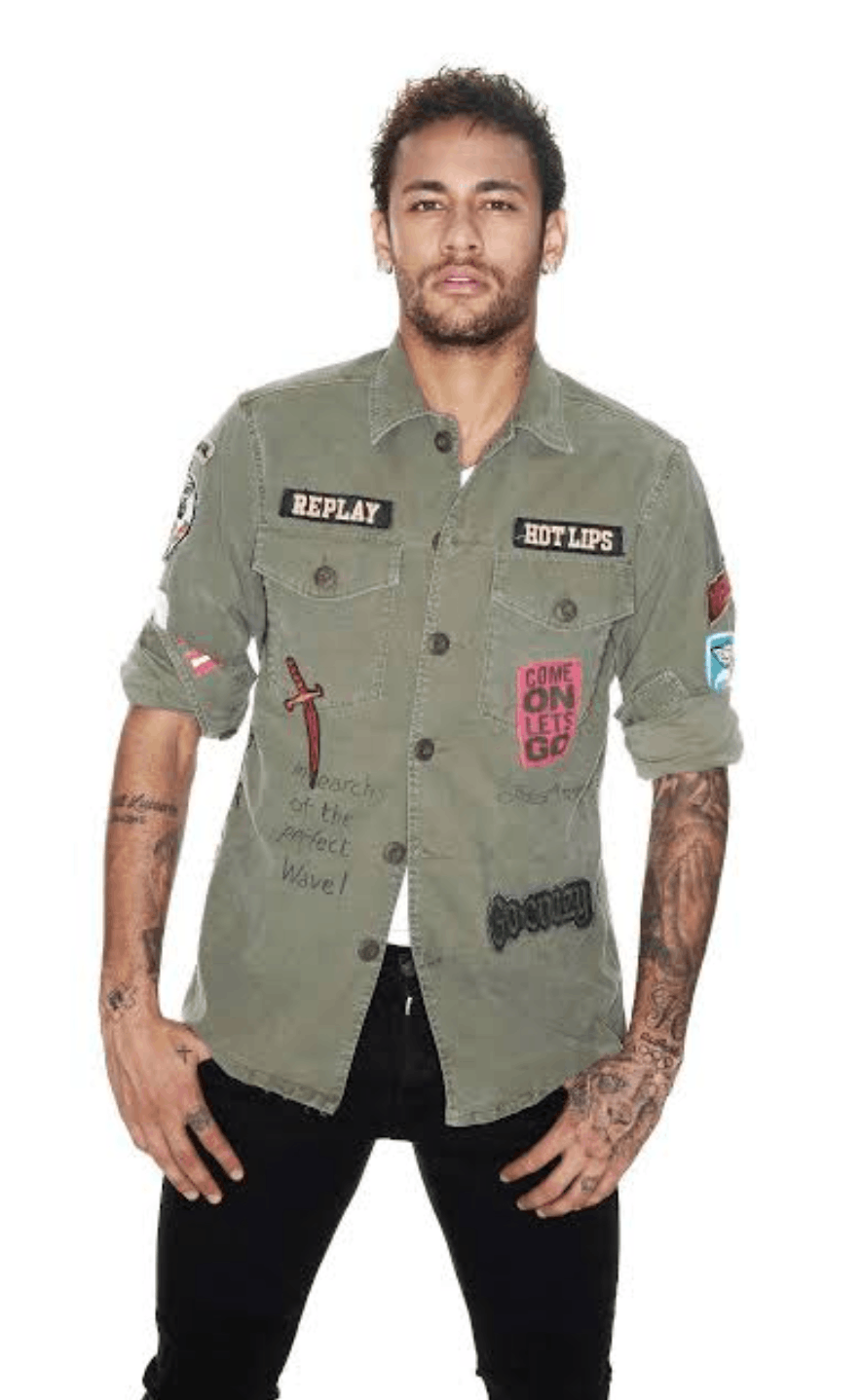 Replay REPLAY (Neymar) Stinger khaki Green Casual Army Patch Jacket Size US L / EU 52-54 / 3 - 7 Thumbnail