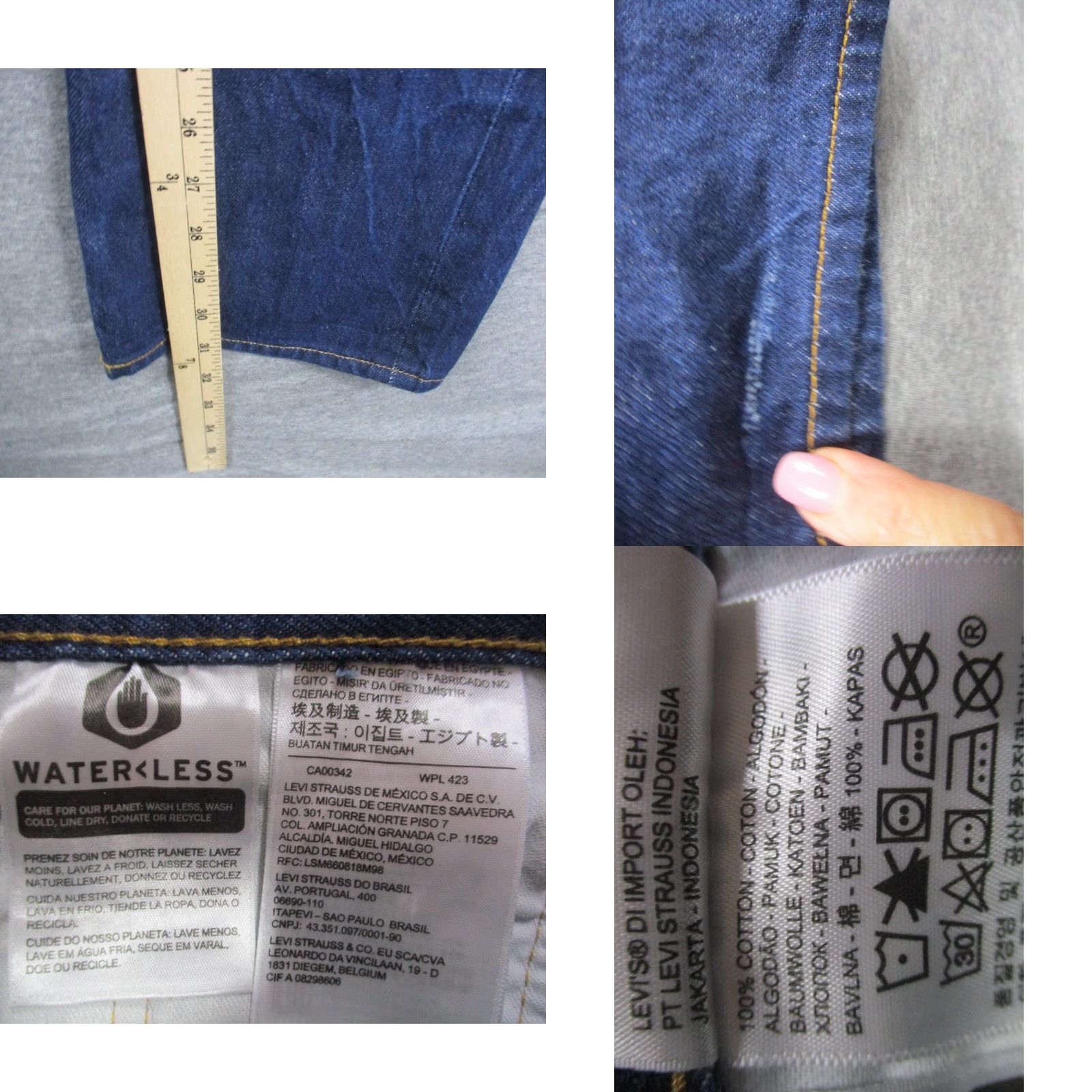 Levi's VINTAGE Levi's 501 XX Jeans Jeans 36x31 Men's Button Fly Blue Dark Wash Distressed Classic 5-Pocket Levi's 501 Series Mens Blue Dark Wash Jeans 36x31 Size US 36 / EU 52 - 8 Thumbnail