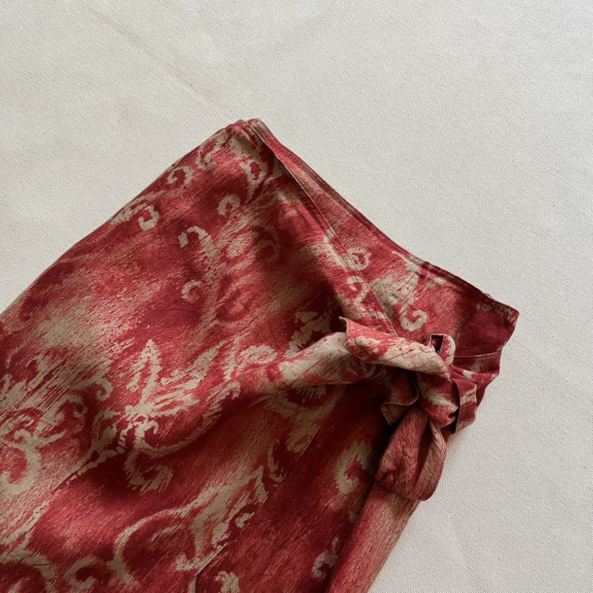 Max Mara Max Mara Weekend Jacquard Linen Wrap Skirt Size 26" / US 2 / IT 38 - 2 Thumbnail